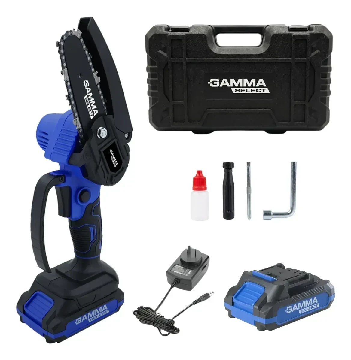 Mini Motosierra Gamma 20v A Bateria Maletín Poda 4 Pulgadas Azul G12602KAR 3