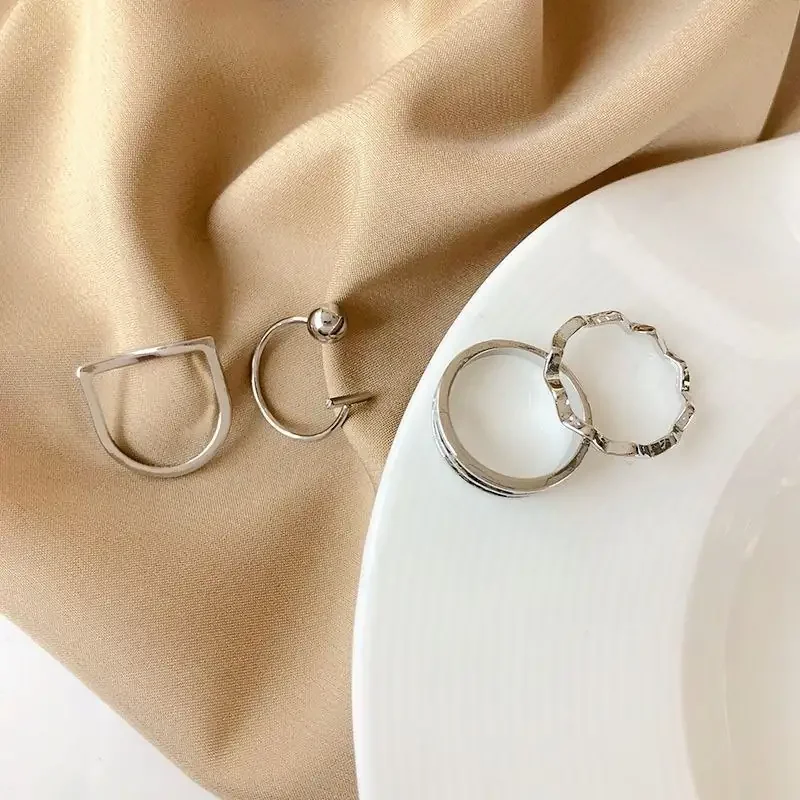 Set x10 Anillos Tromel Plateados REF: D10 2