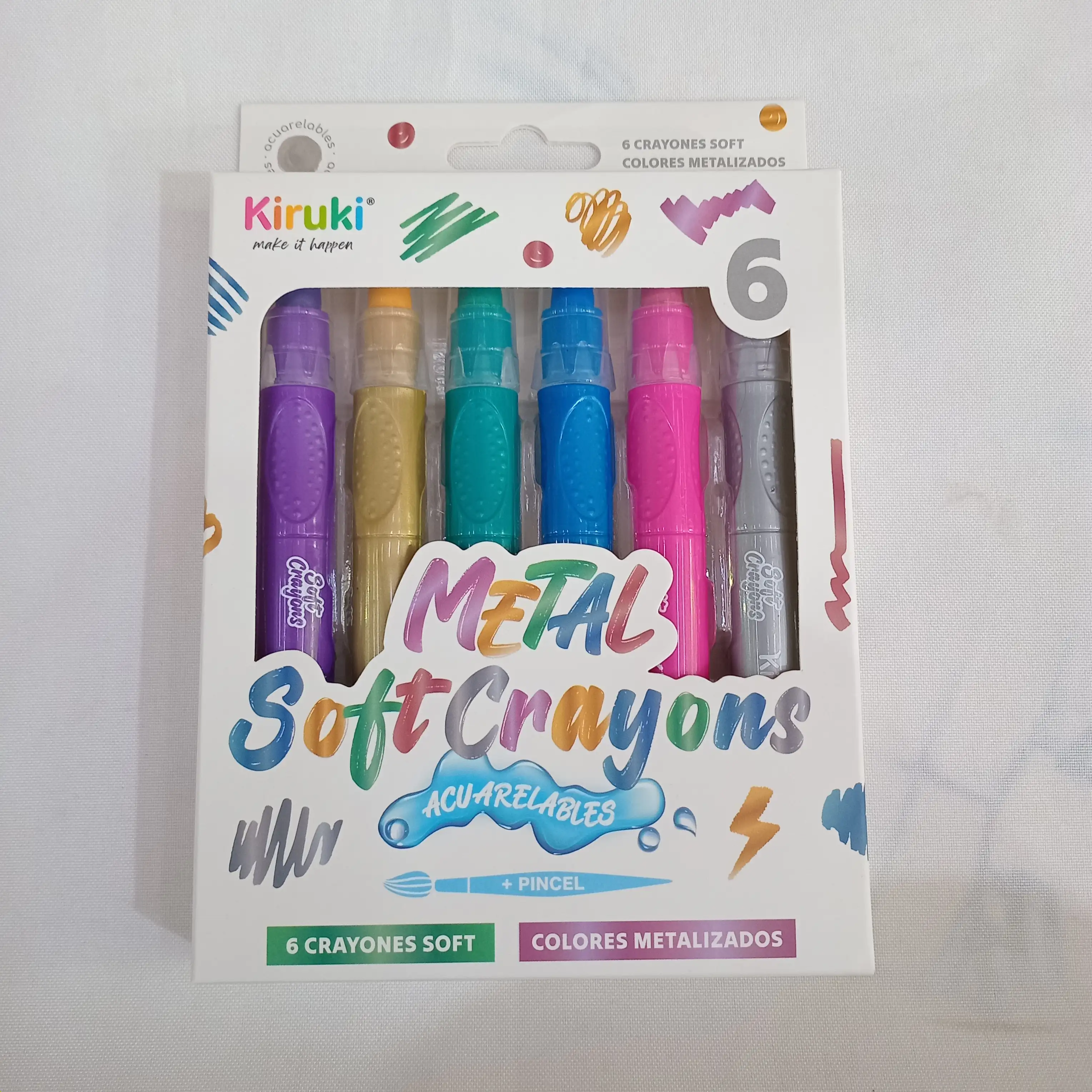 Crayones soft acuarelables Kiruki x6