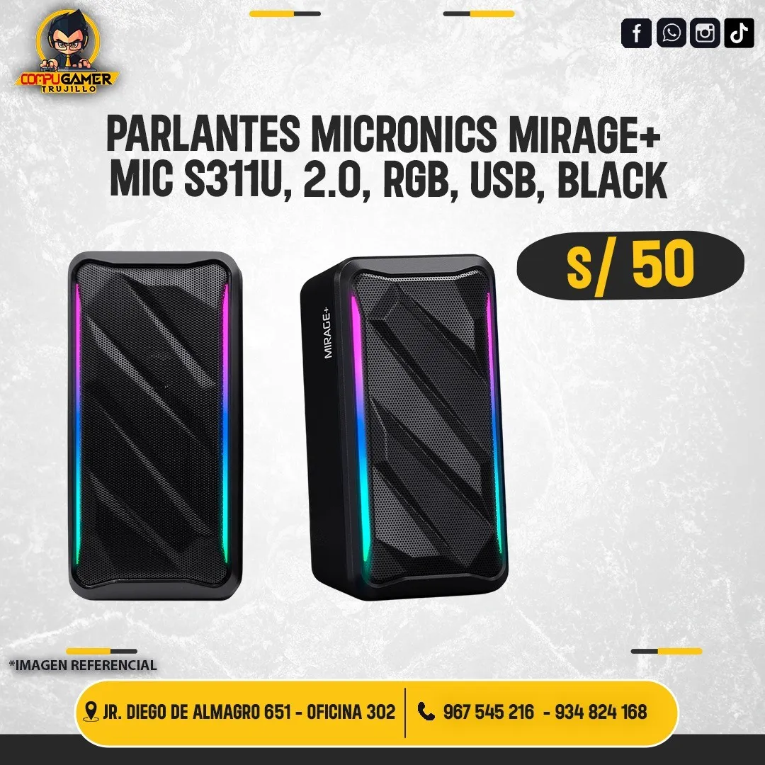 PARLANTES MICRONICS MIRAGE+ MIC S11U BLACK