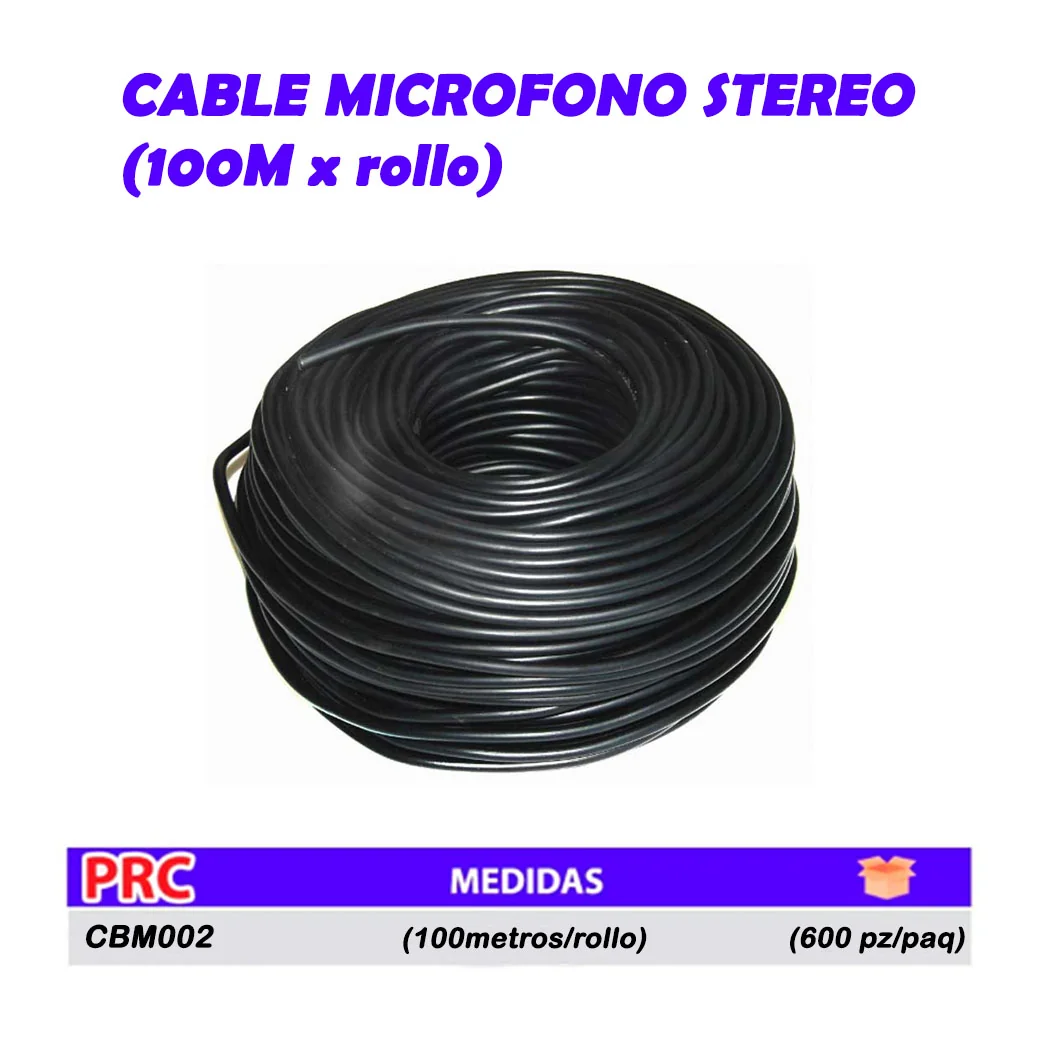 CABLE MICROFONO STEREO (100M x rollo) 
