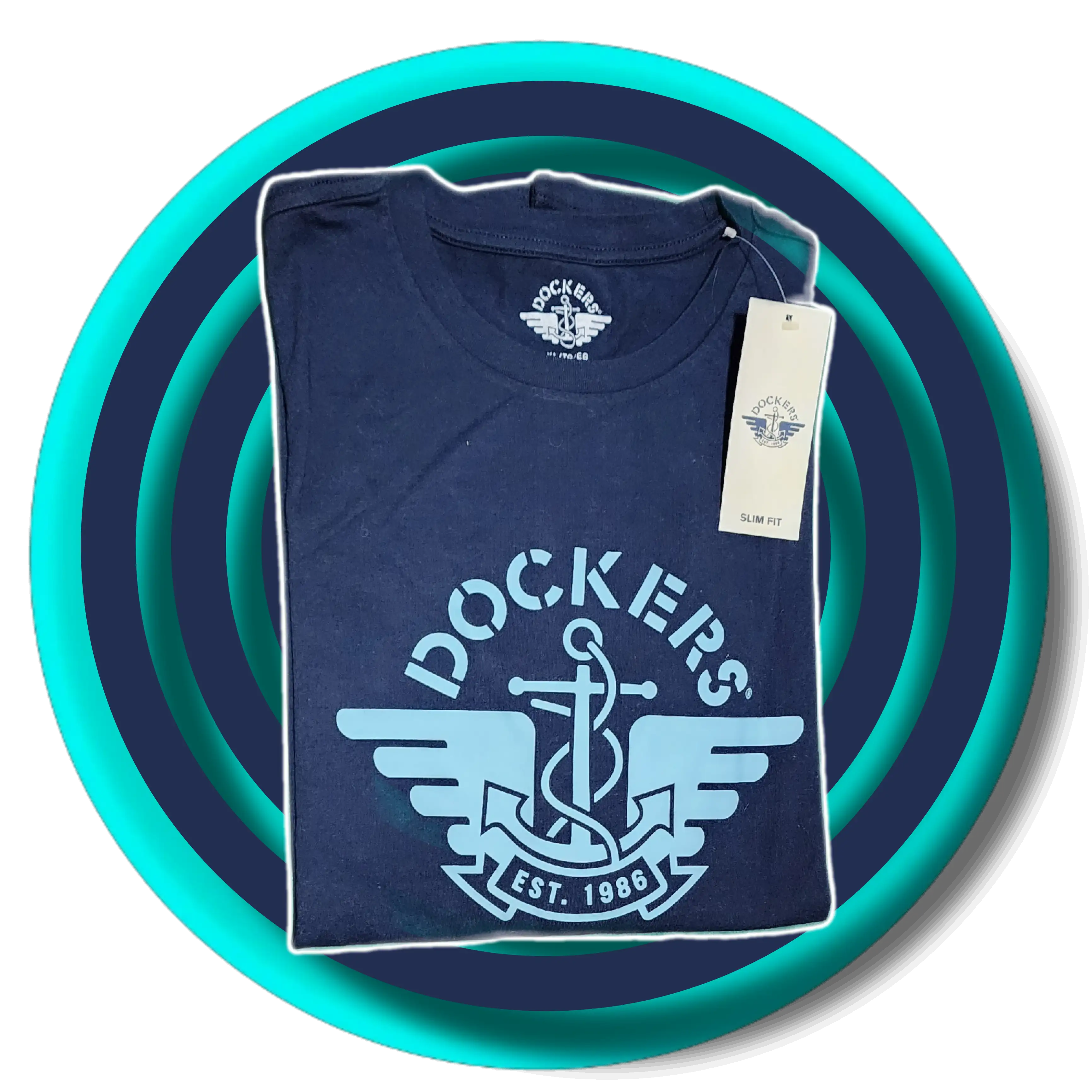 Playera azul marino con ancla 2