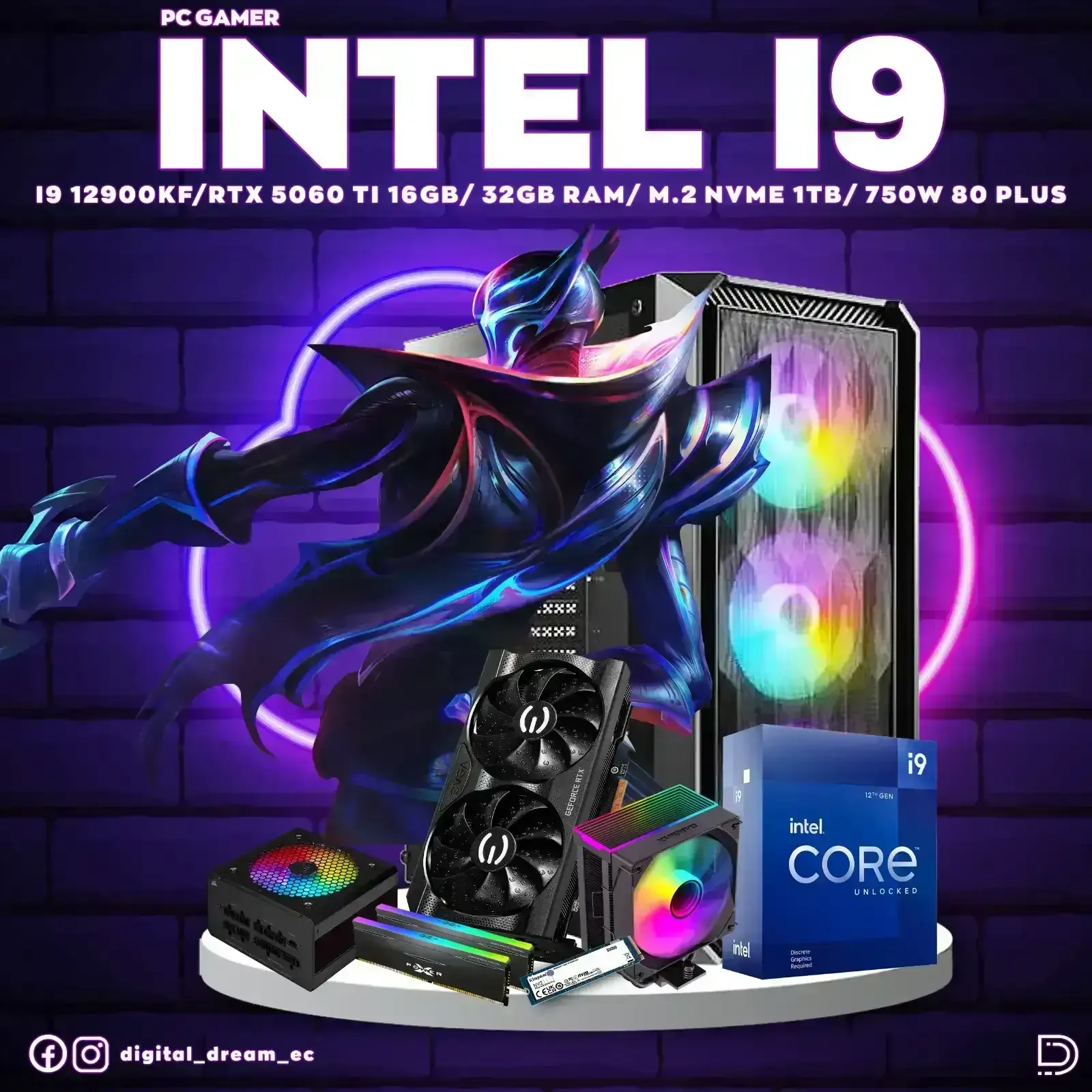 I9 12900KF RTX 5060 TI 16GB 32GB RAM
