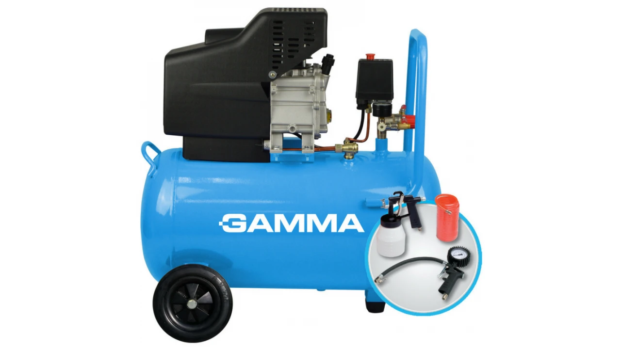 Compresor 50 litros 2.5hp gamma con kit