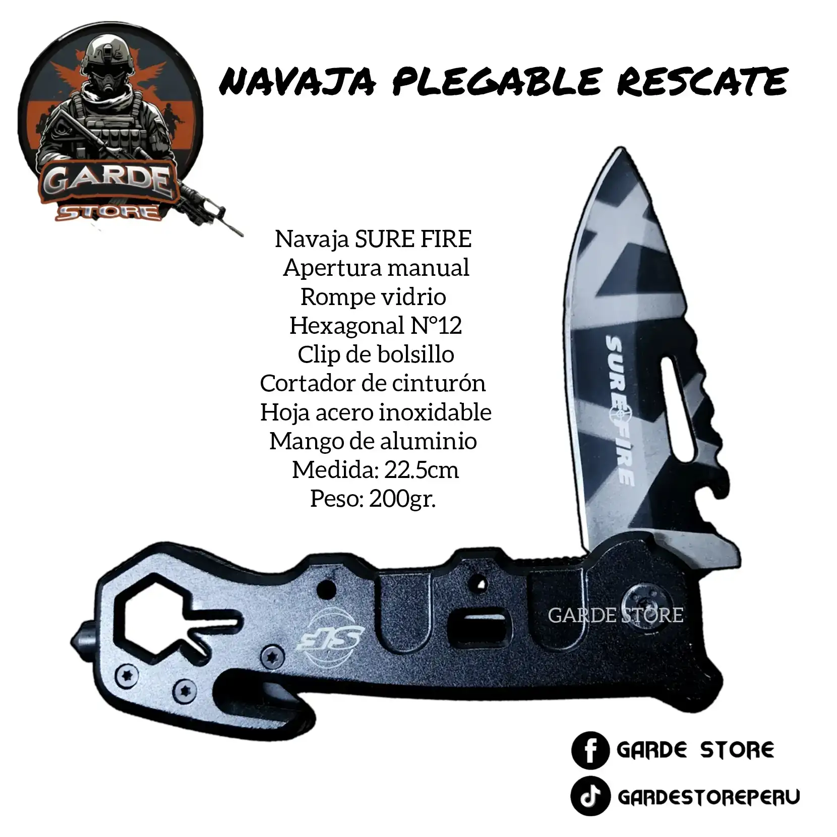 Navaja rescate sure fire