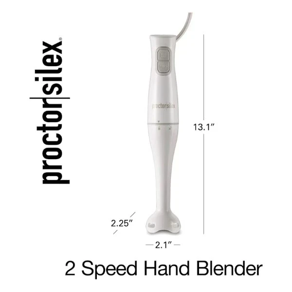 HB Proctor Silex Hand Blender Rem. Wand 59739 White 2