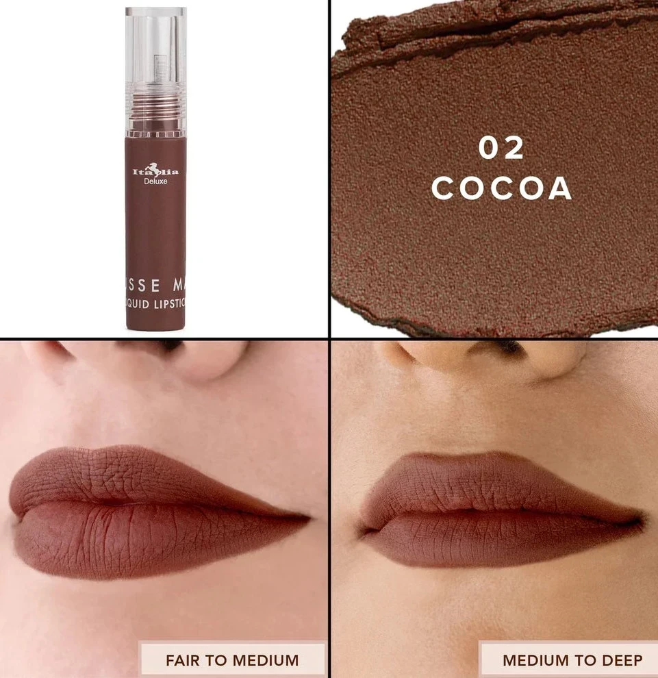 Mousse Matte Liquid Lipstick tono 02  cocoa 🥰