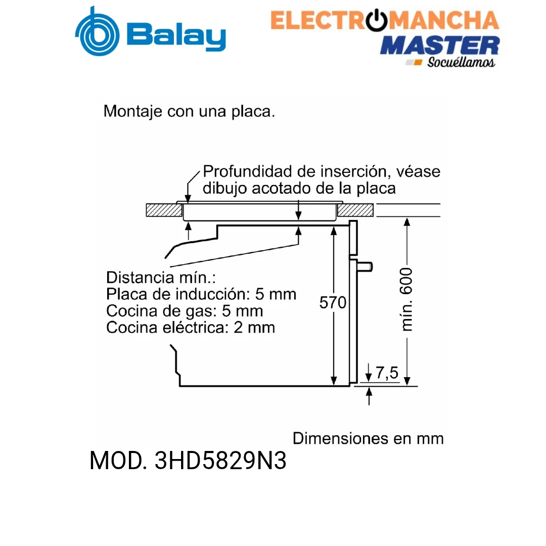 HORNO CON VAPOR BALAY 3HD5829N3 PIROLITICO CRISTAL NEGRO 9