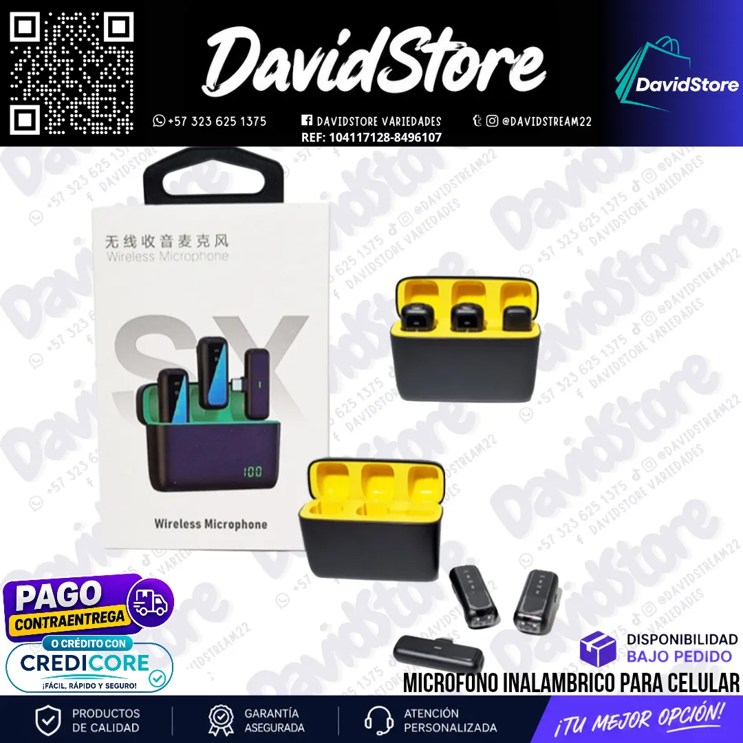 Microfono Inalambrico Recargable para Celular