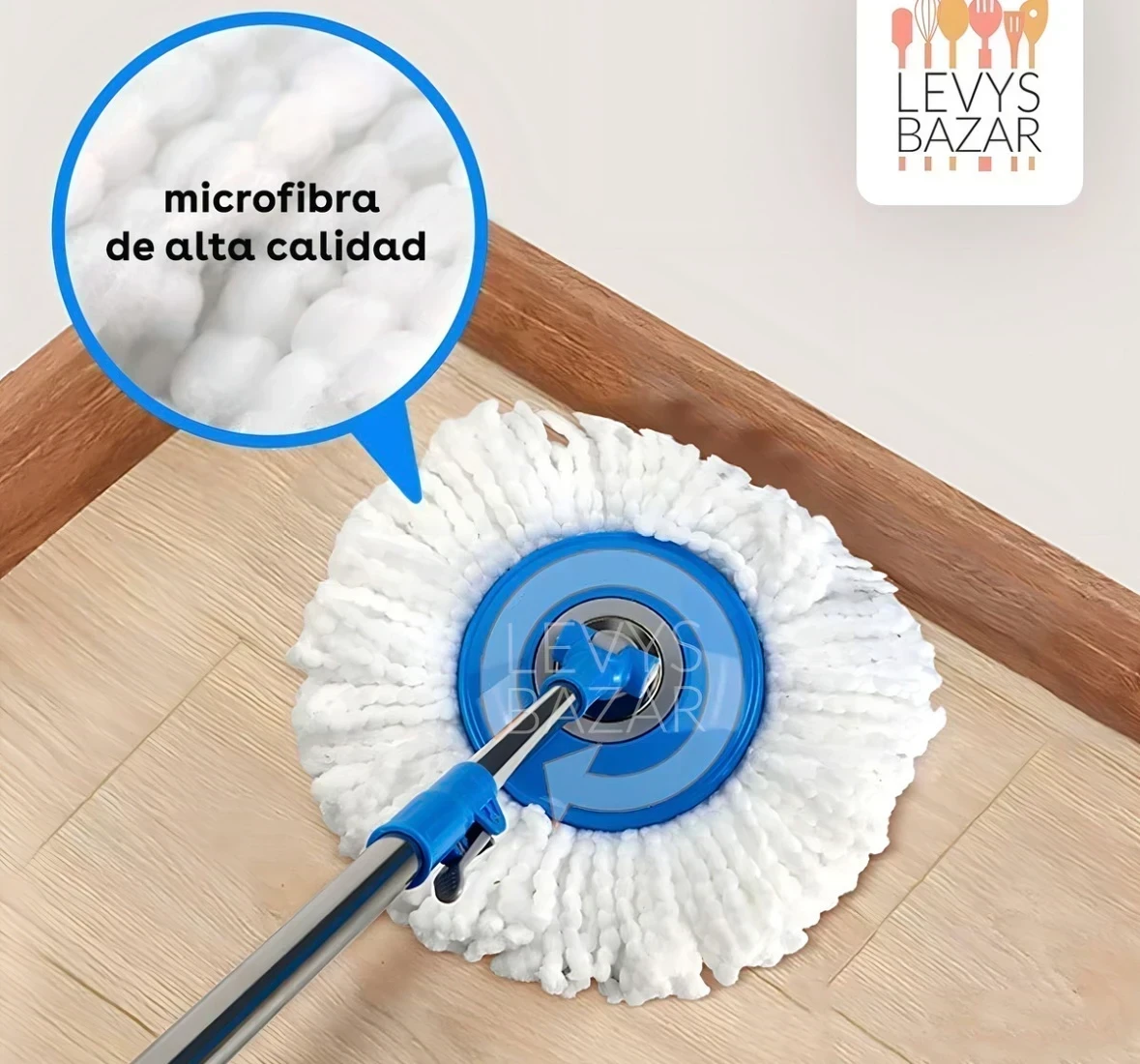 MOPA SPIN CON BALDE, SECADO RAPIDO Y EXPRIMIDO AUTOMATICO 4