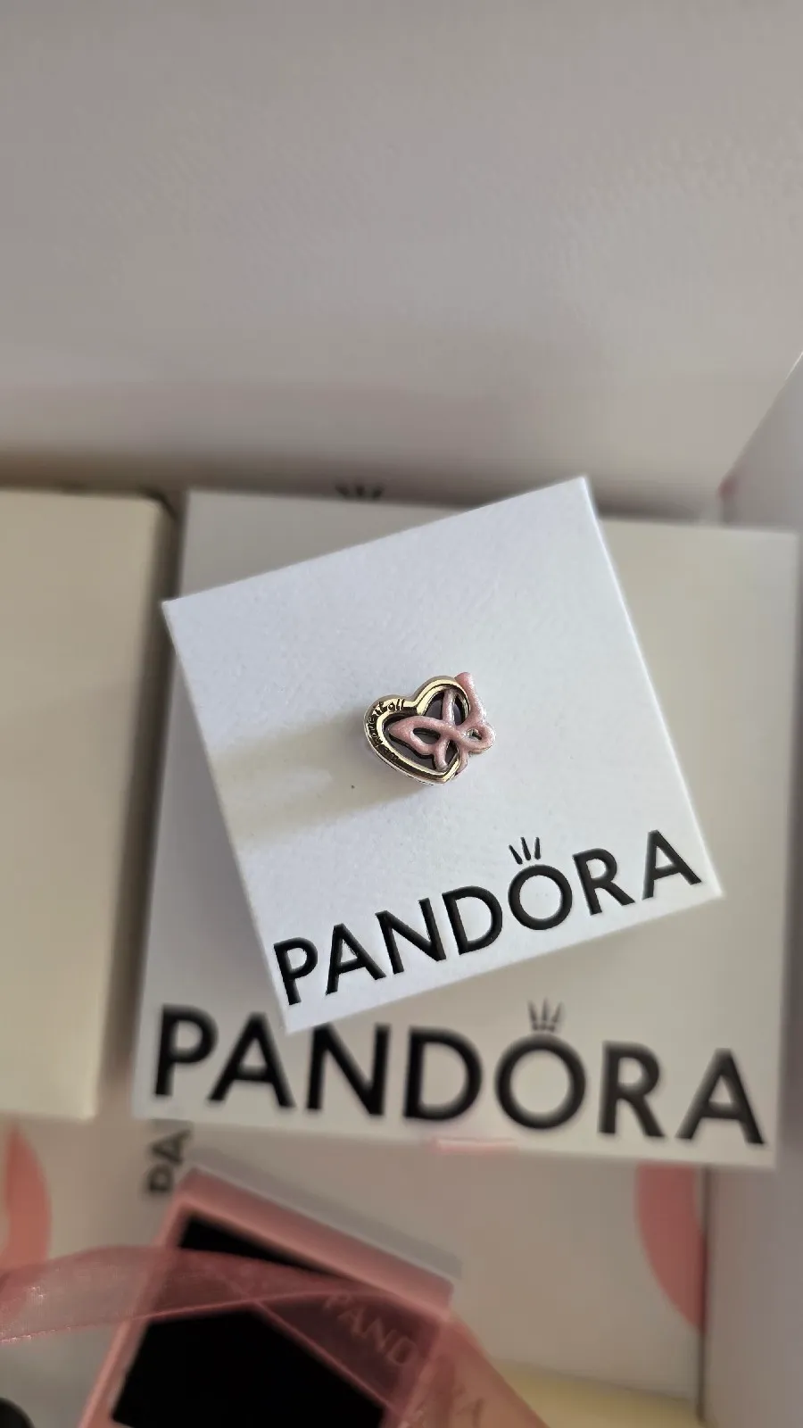 Pandora Charm Silver Entwined Heart & Butterfly 2