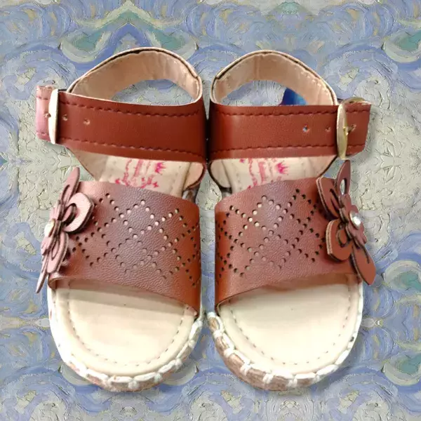Huaraches para niña, café intenso.  2