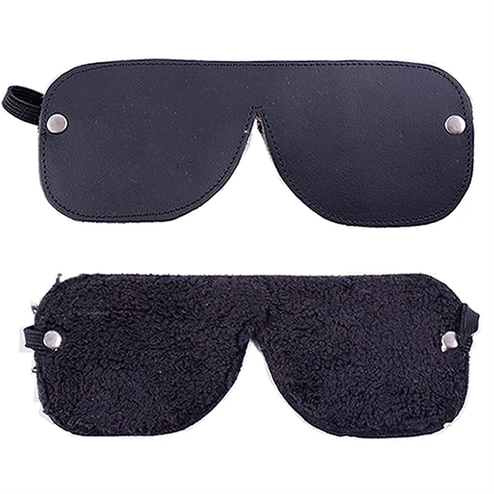 Antifaz Ciego CCUERO Y Peluche Negro