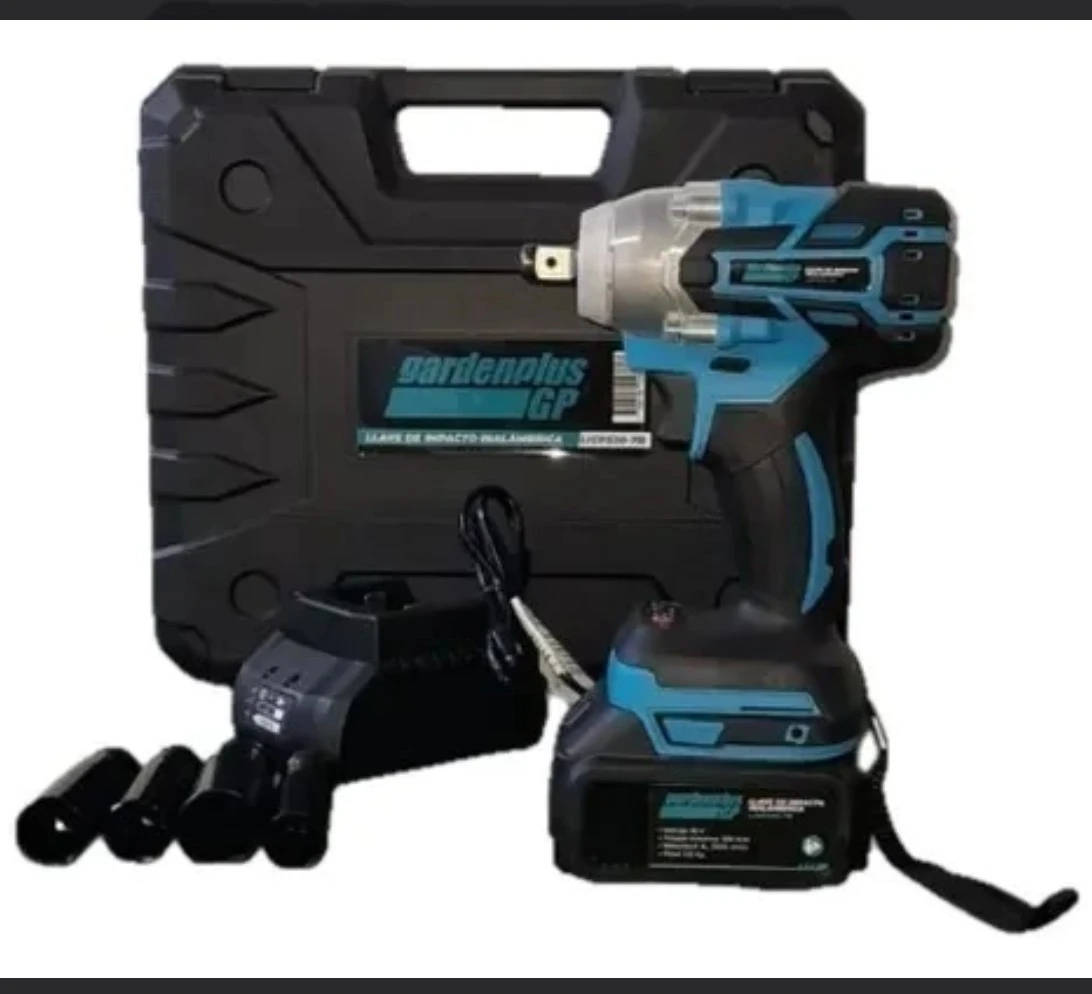 LLAVE DE IMPACTO INALAMBRICA GARDEN PLUS 1/2 2500RPM CON MALETIN Y CARGADOR