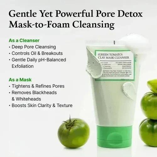 Fully Green Tomato Clay Pack Cleanser (120 ML)  2