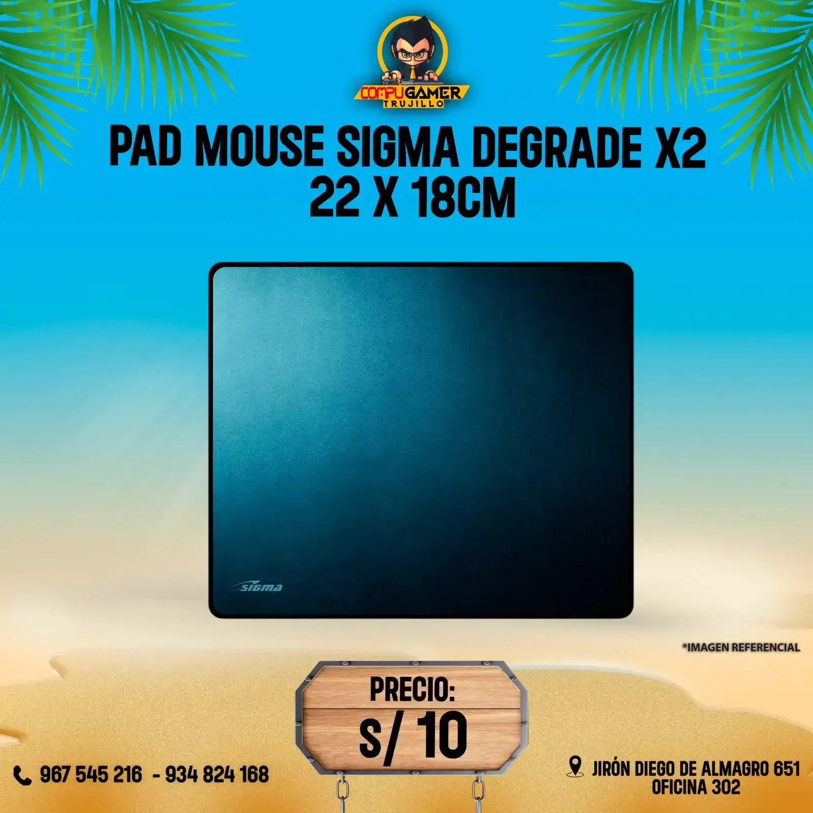 PAD MOUSE SIGMA DEGRADE X2