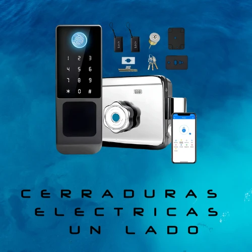 Chapa Cerradura Inteligente Electrónica Exterior Impermeable Negro