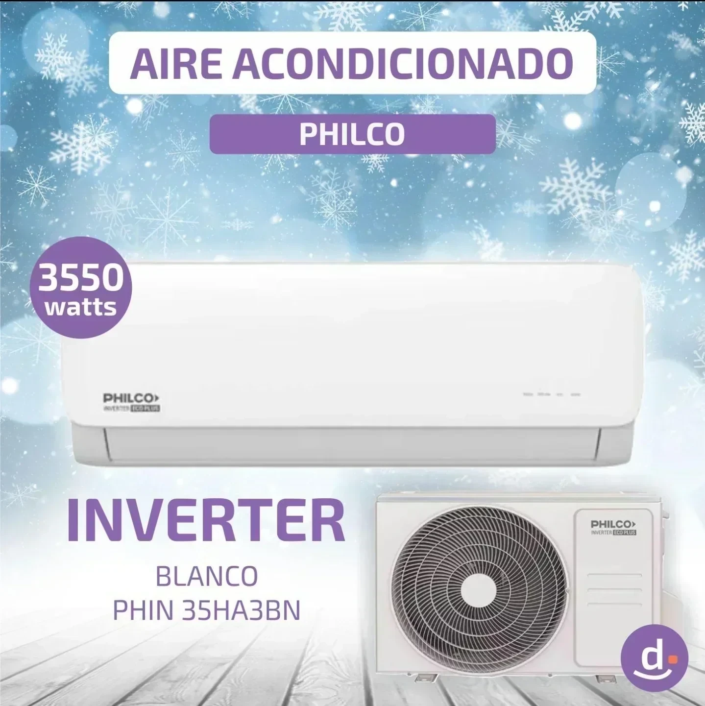 Aire Ac Philco 3550w inverter 