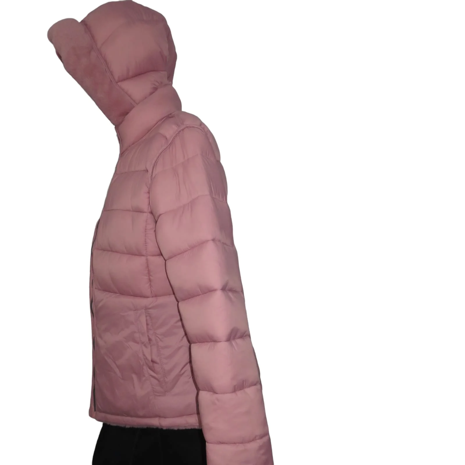 Chamarra doble vista rosa de pelo 6