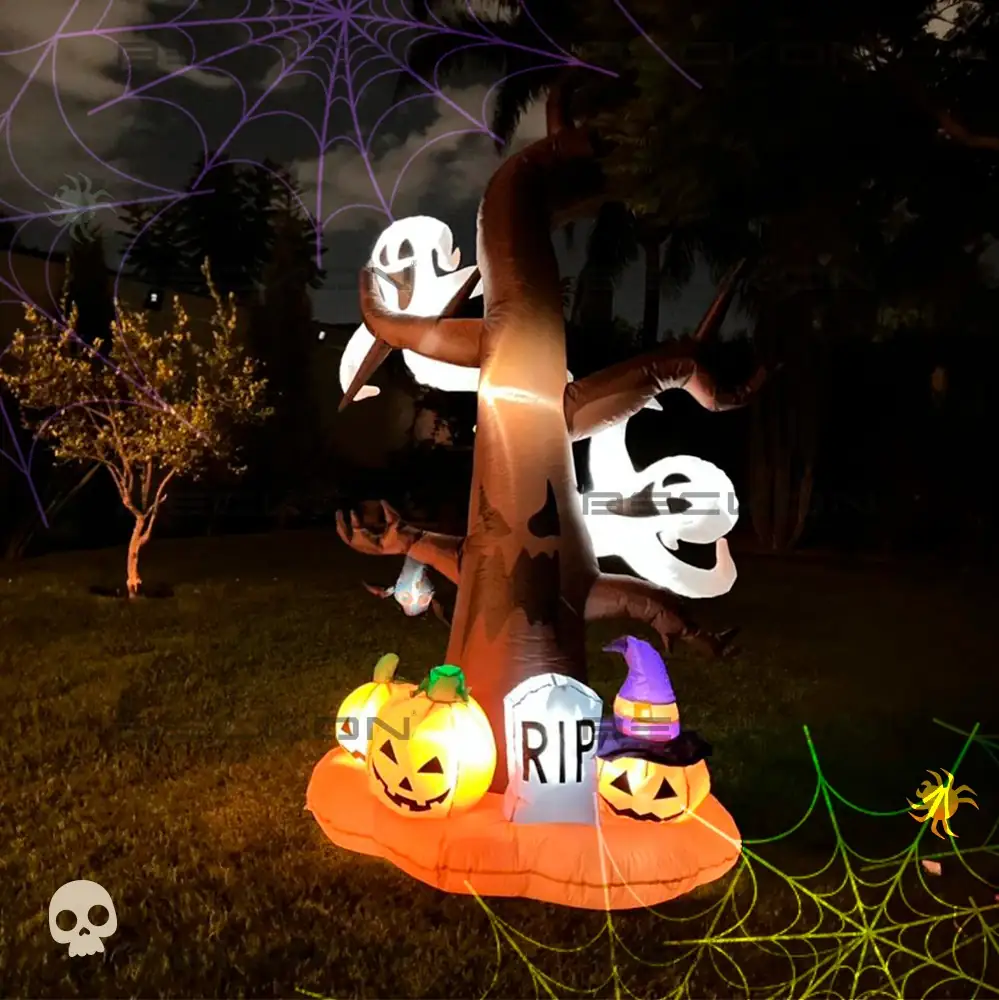 Inflable de Halloween Árbol calabazas para exteriores 2.8m  4