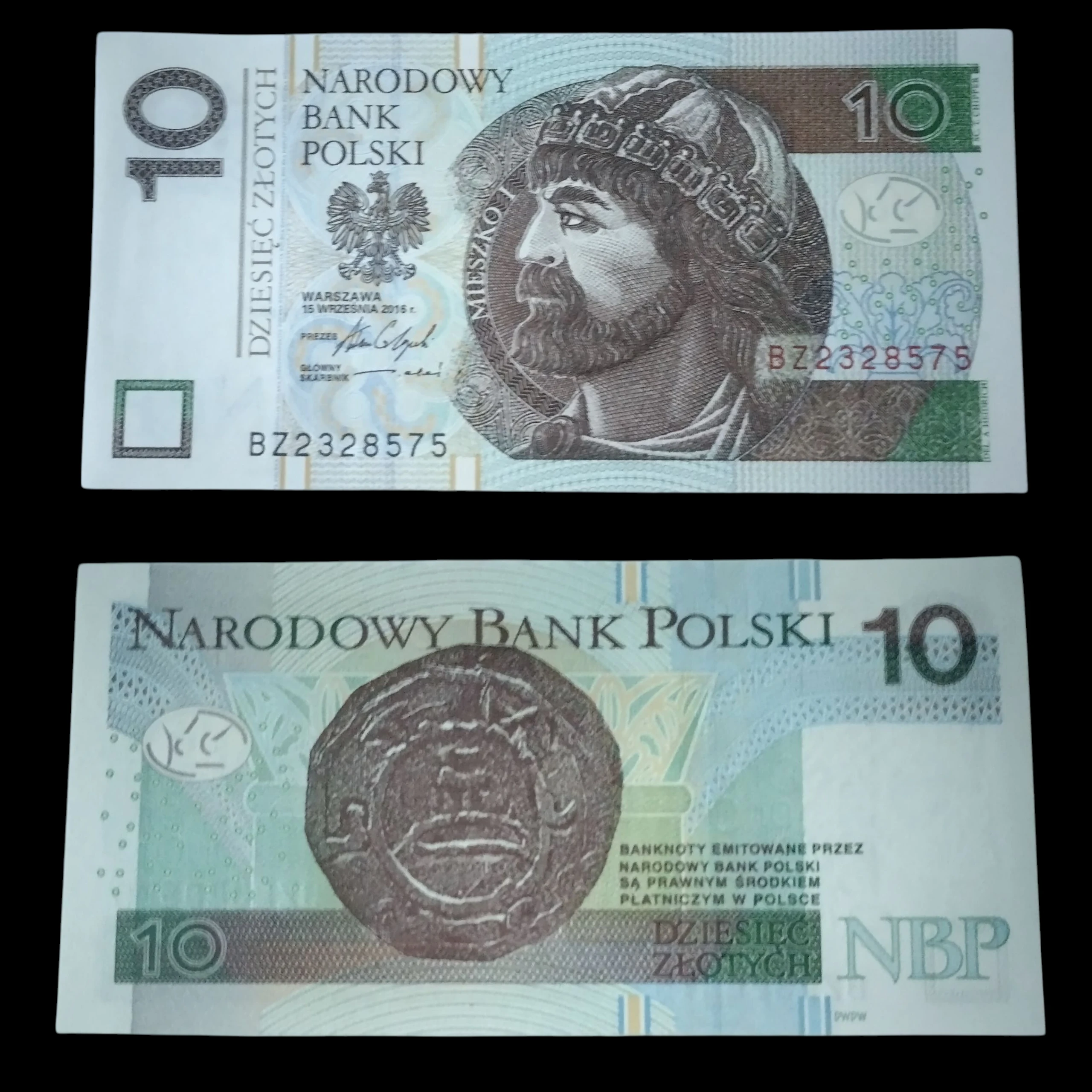 • Polonia 10 zlotych UNC