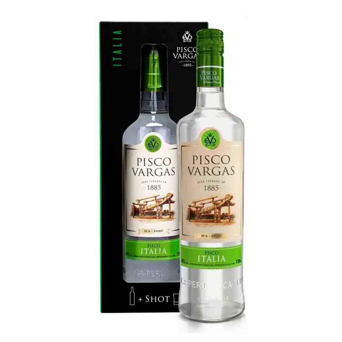PISCO VARGAS ITALIA CON SHOT 750 ML