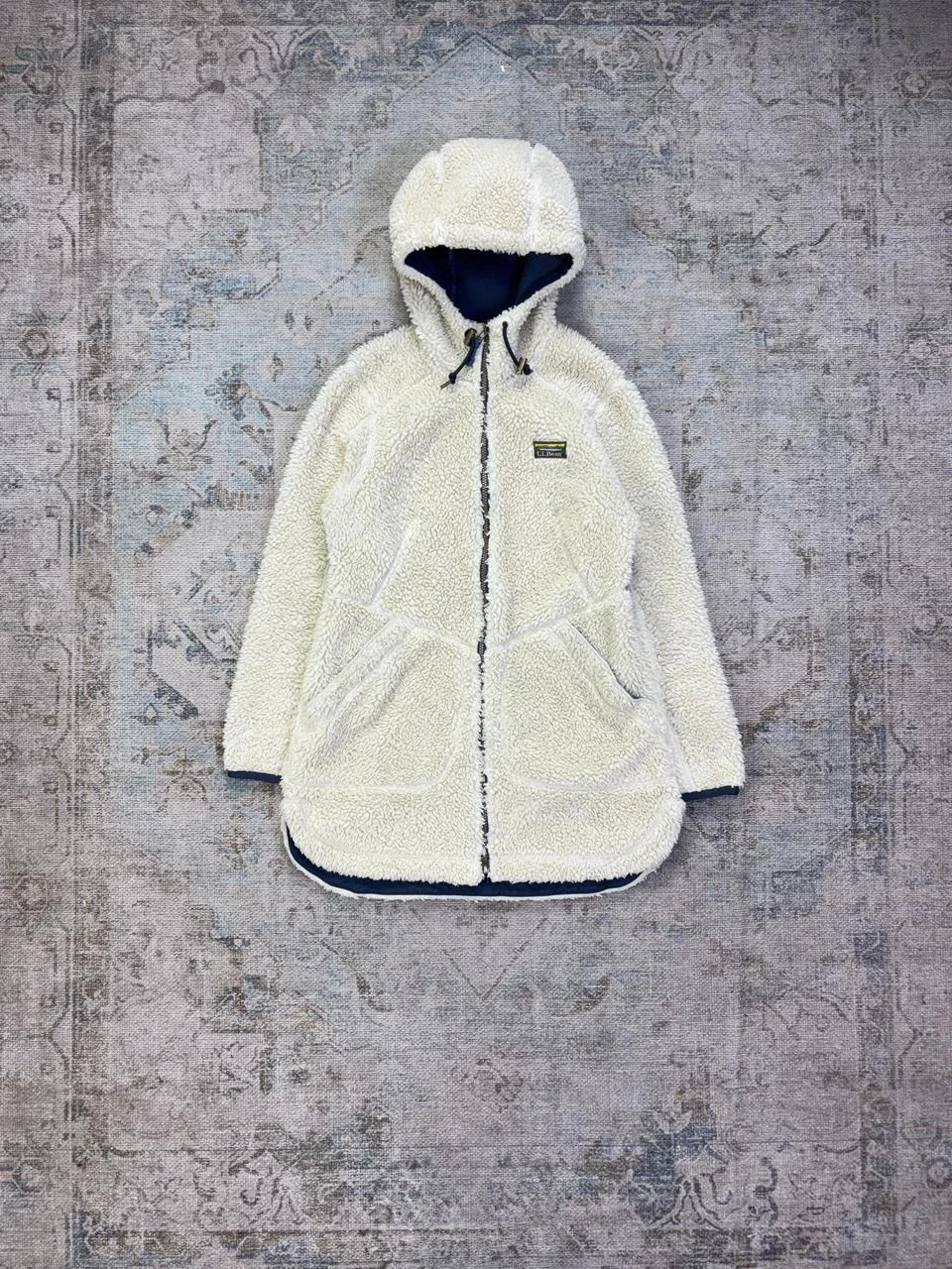 L.L.BEAN SHERPA FLEECE LONG COAT JACKET 4