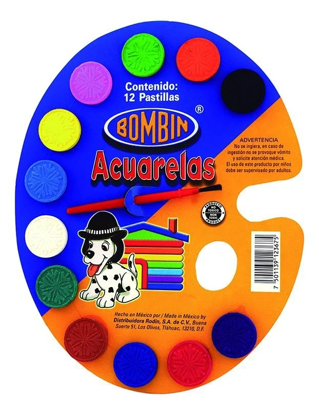 ACUARELA 12 PAST. BOMBIN