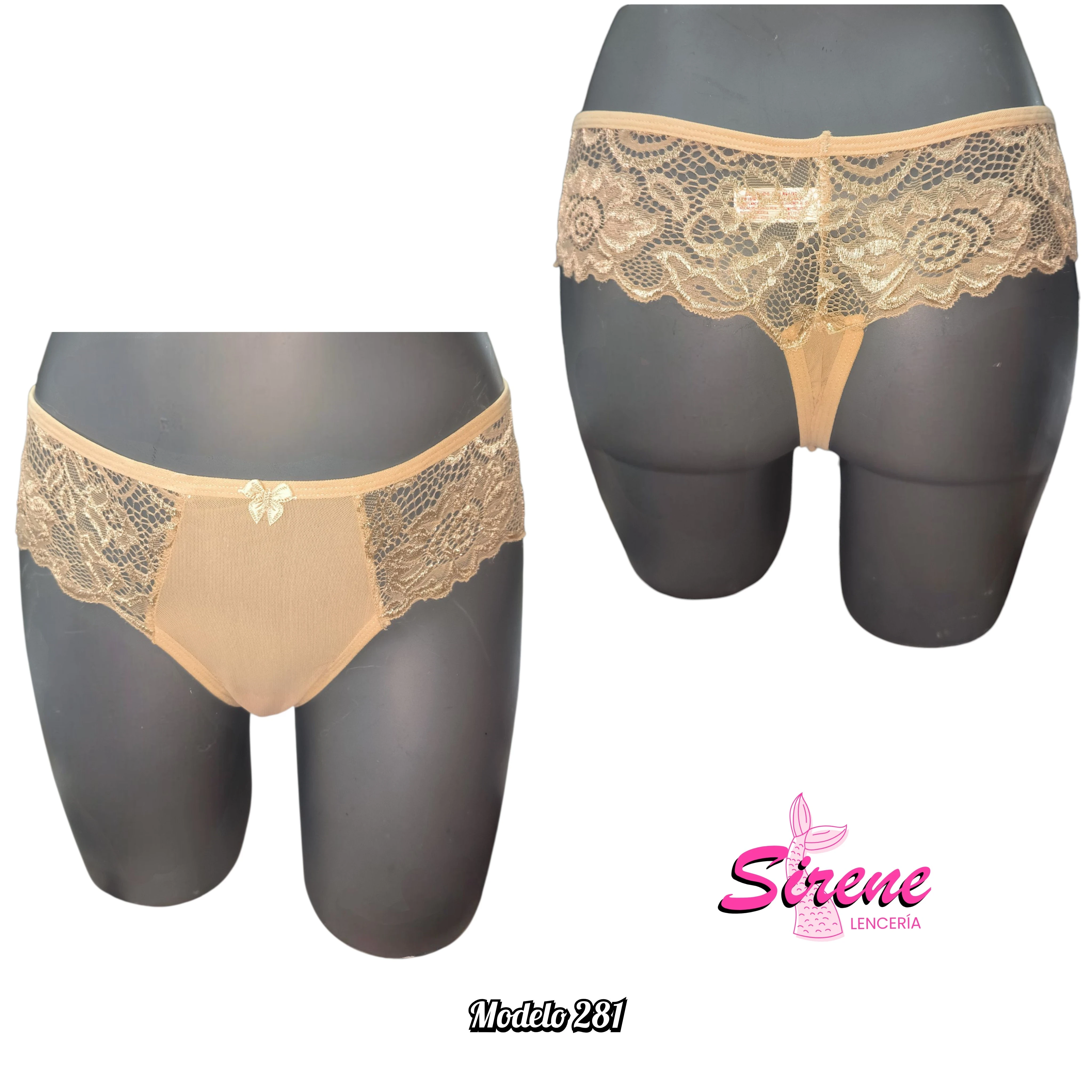 Tanga de mesh con encaje 2