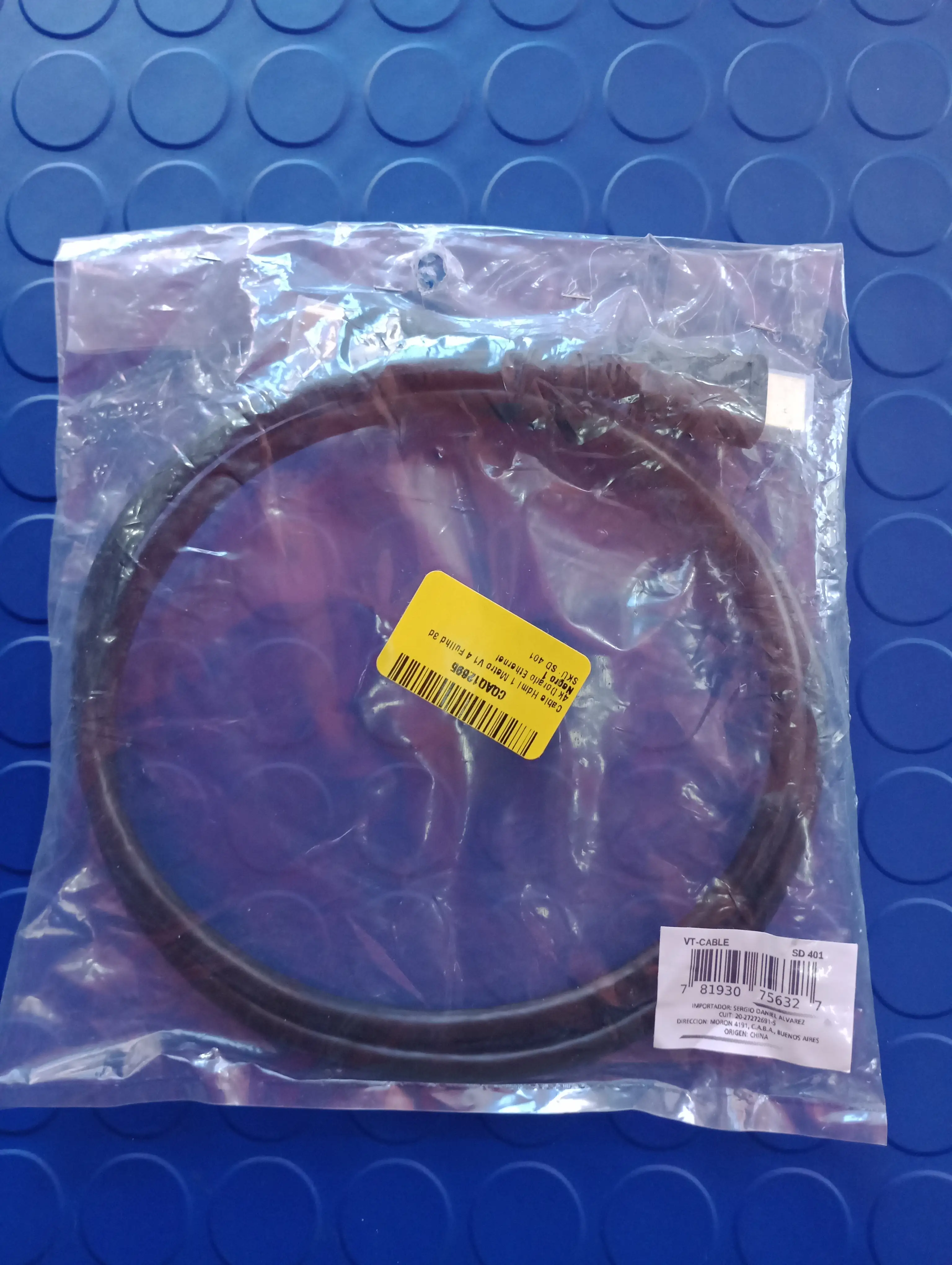 Cable HDMI dorado full hd 4k v1 1mt