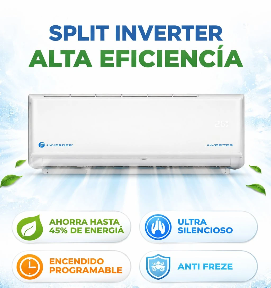 AIRE ACONDICIONADO FEDDERS 6900W INVERTER FRIO/CALOR 