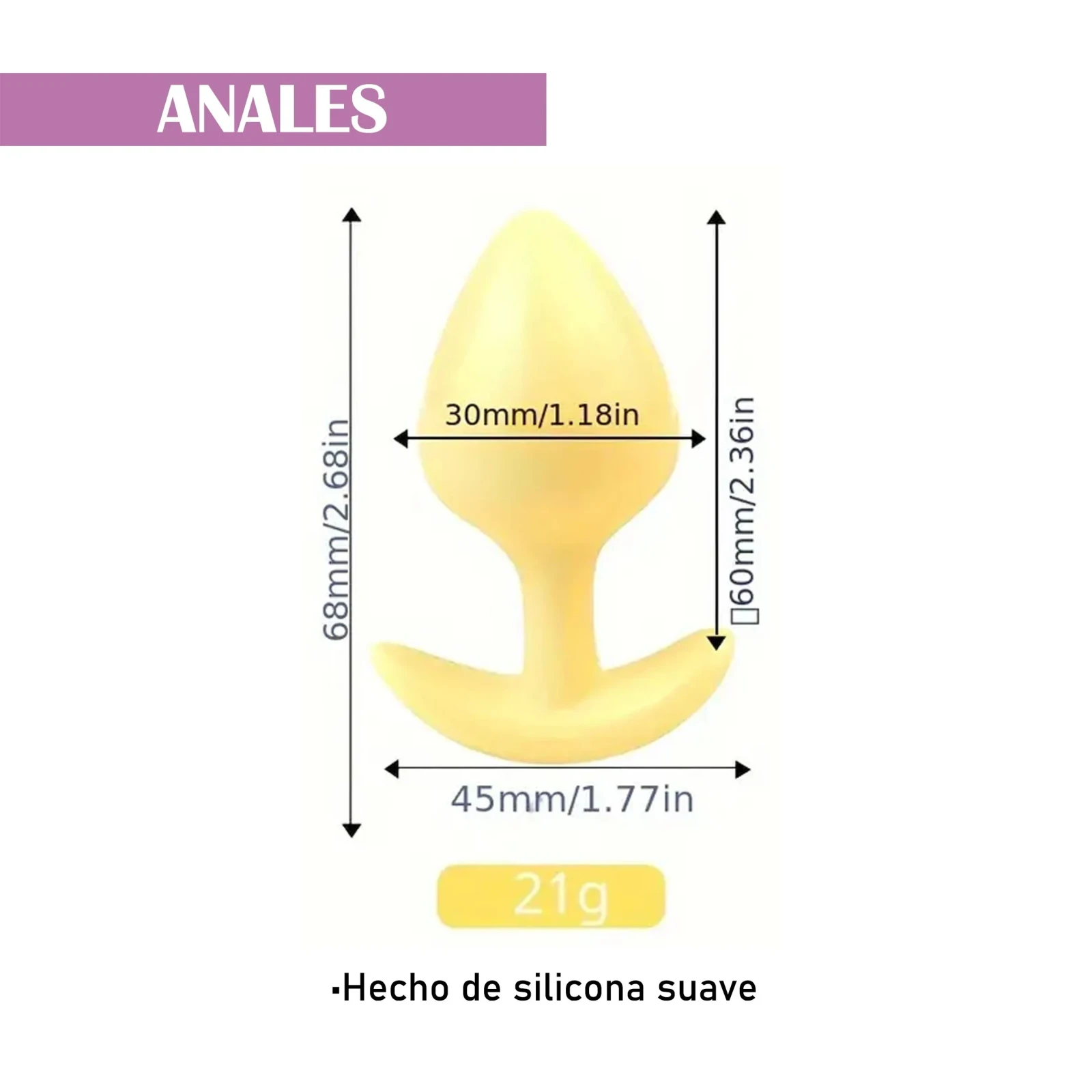 Plug de silicona amarillo