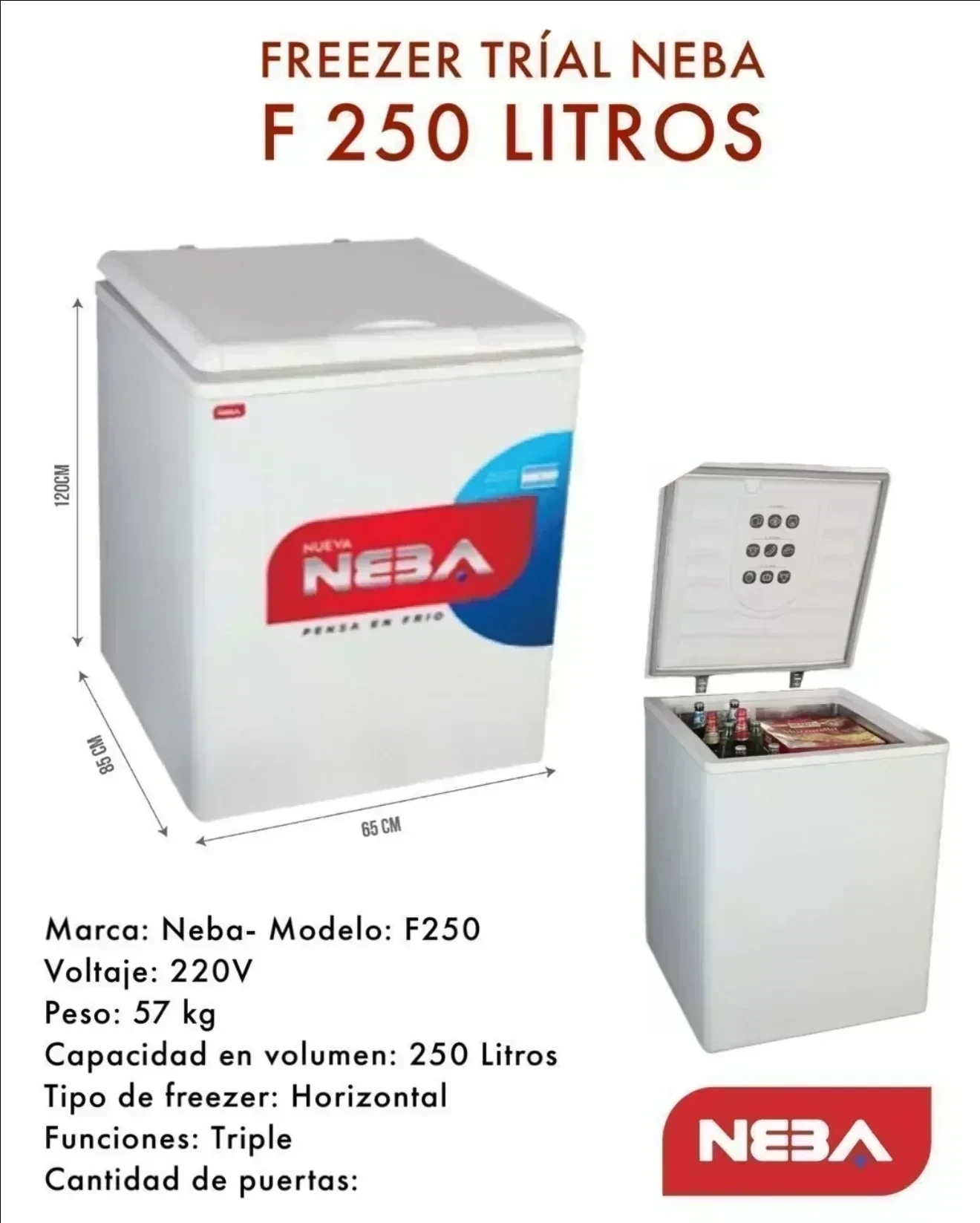 FREEZER NEBA F250 2