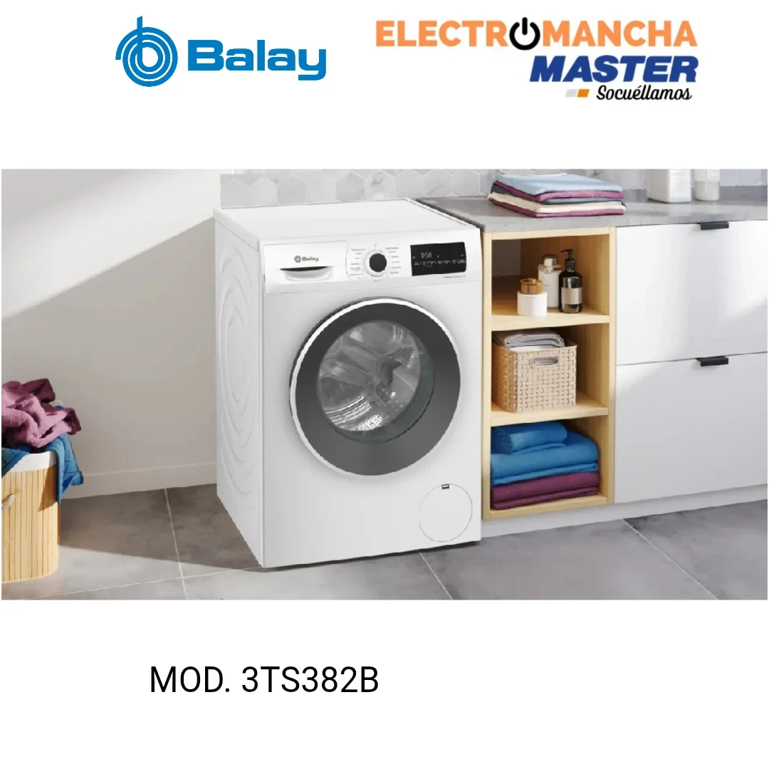 LAVADORA BALAY 3TS382B 8 KILOS 1200 RPM. CLASE A 4