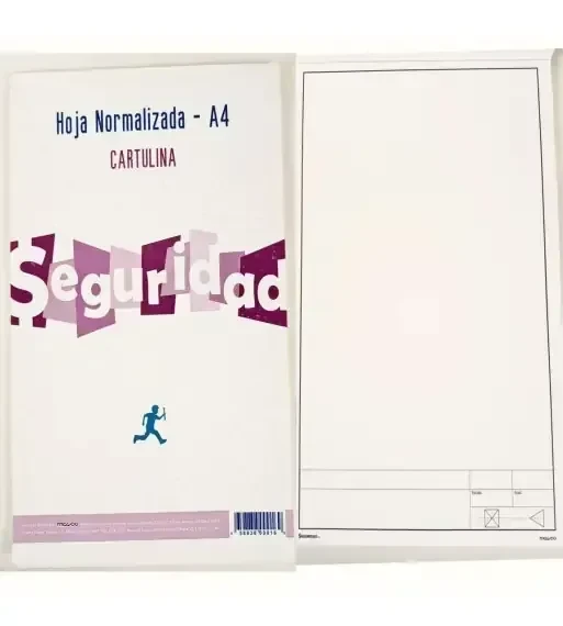 Block normalizado formato A4 cartulina