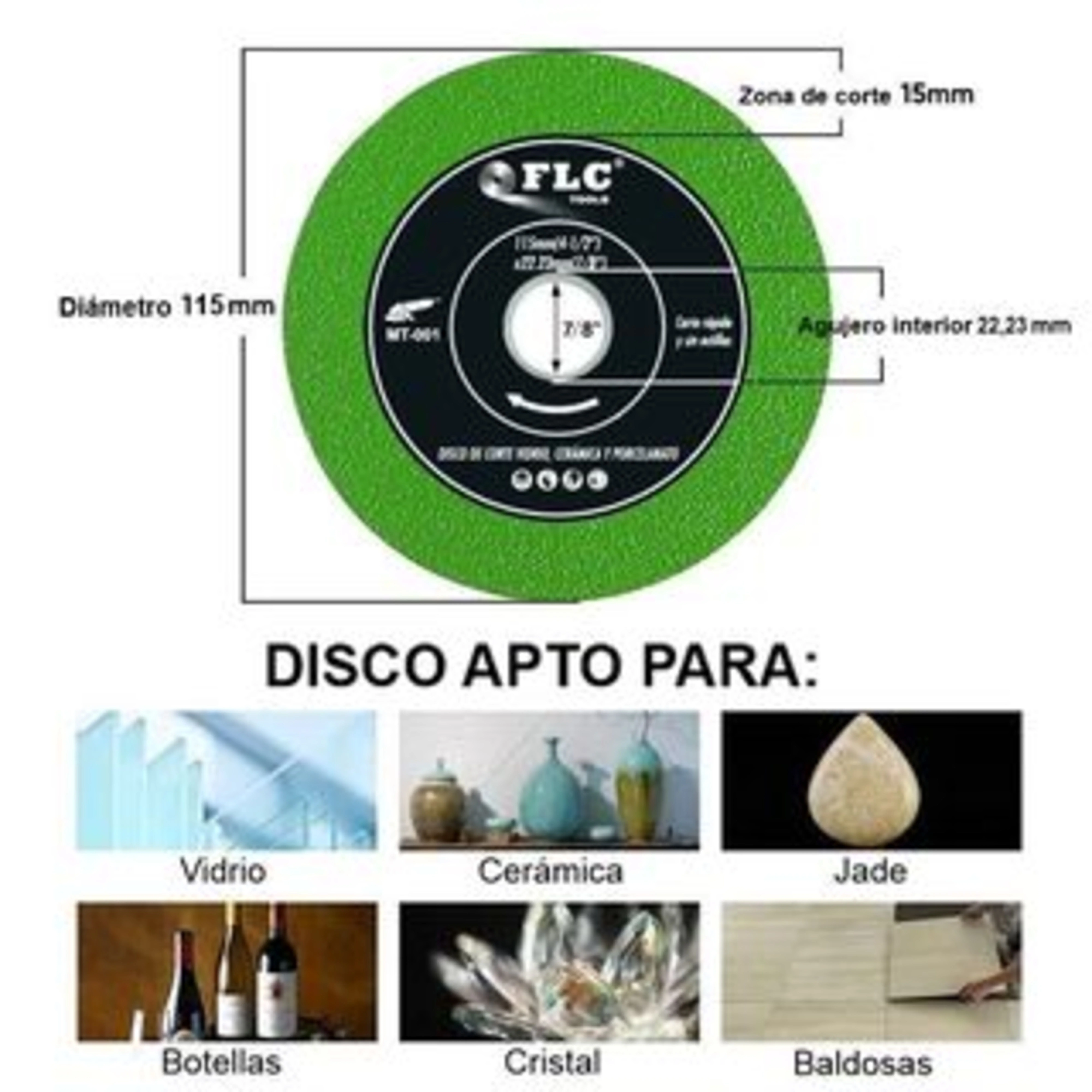 DISCO PARA CORTAR VIDRIO 4-1/2" FLC TOOLS