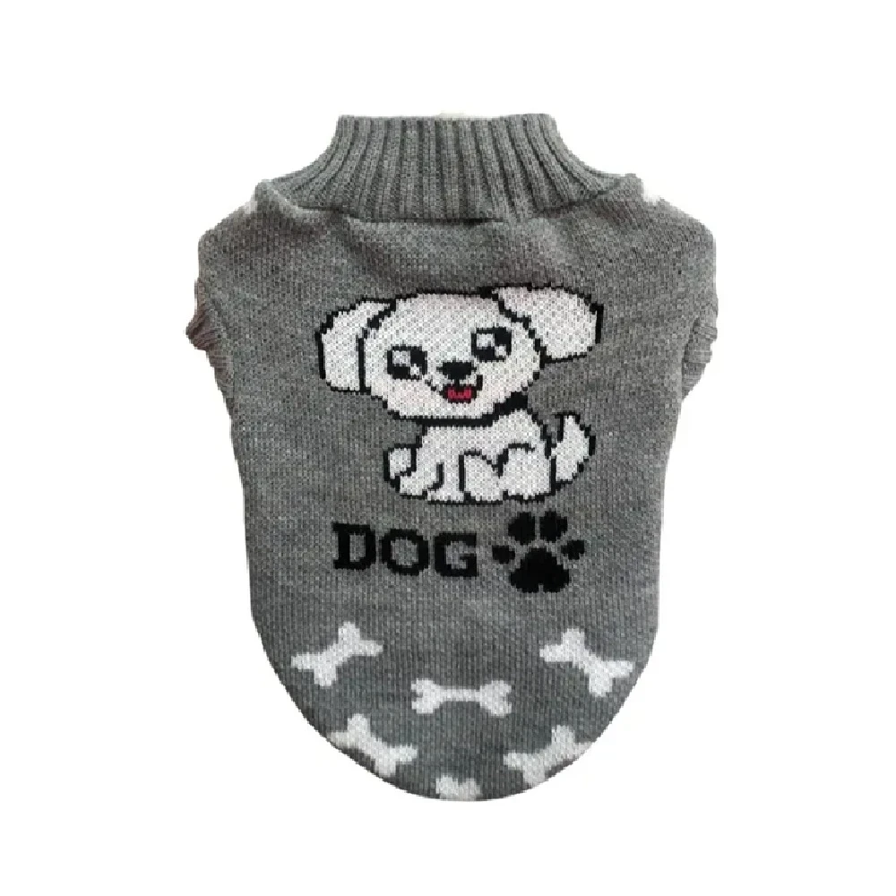 Chompa de lana hipoalergénica para perros y gatos Dog gris
