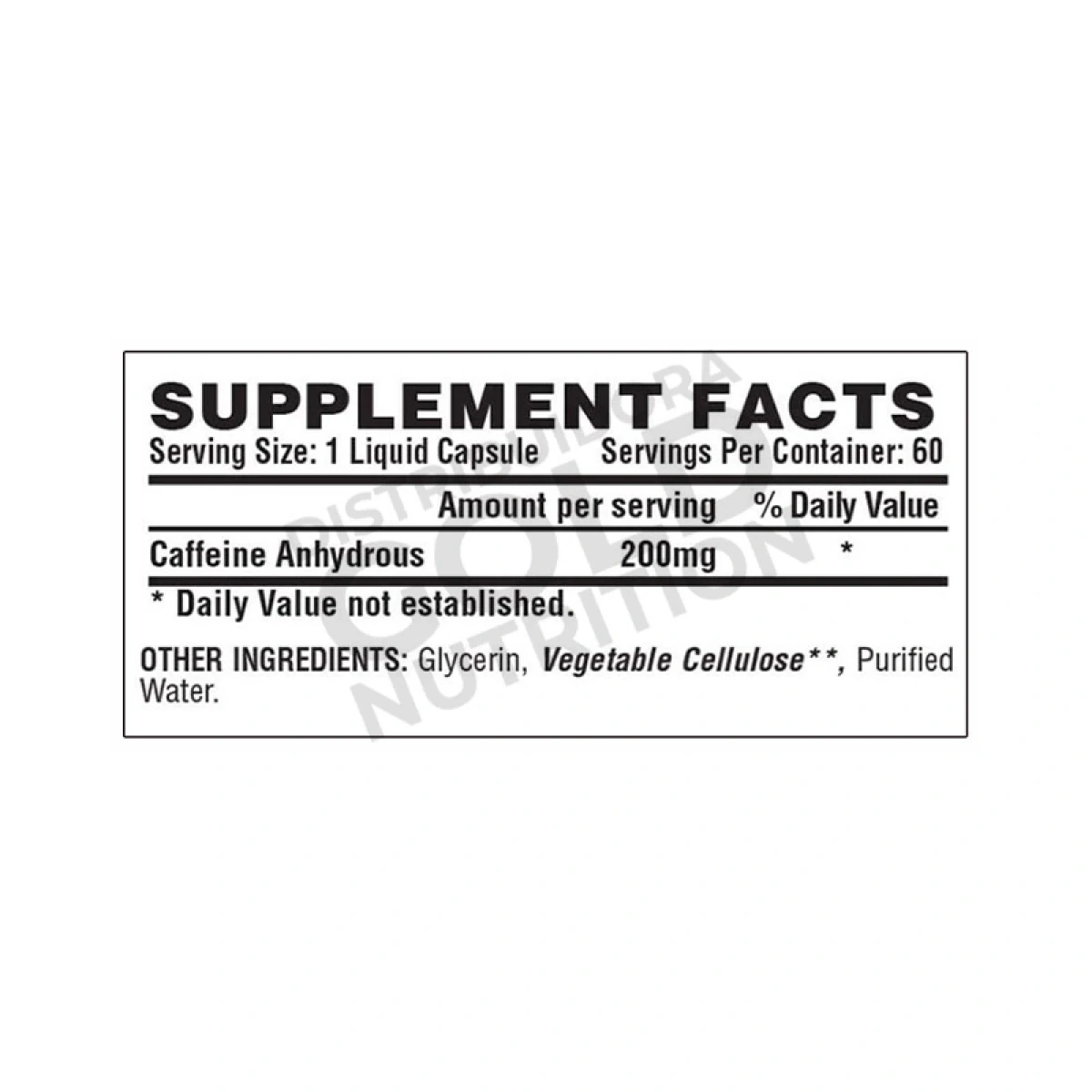 CAFFEINE 60 CAPSULAS - 200MG 2