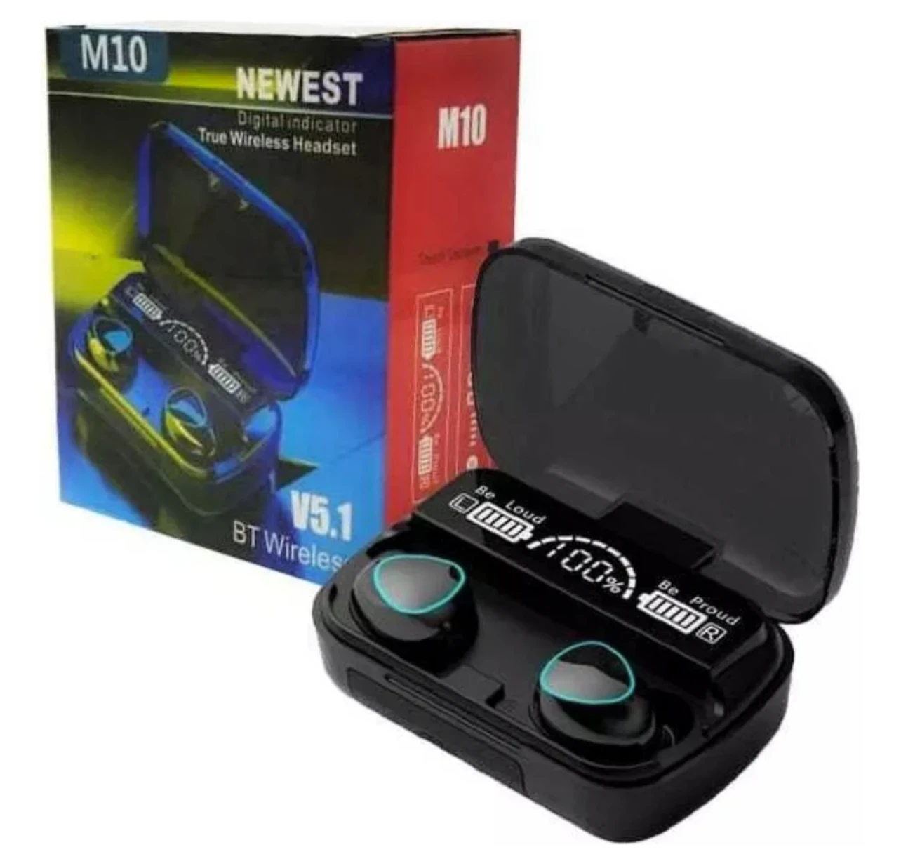 AURICULAR M10 NEWEST DIGITAL INDICATOR BT WIRELESS HEATSET