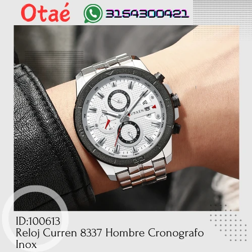 Reloj Curren 8337 Hombre Cronografo Inox 6
