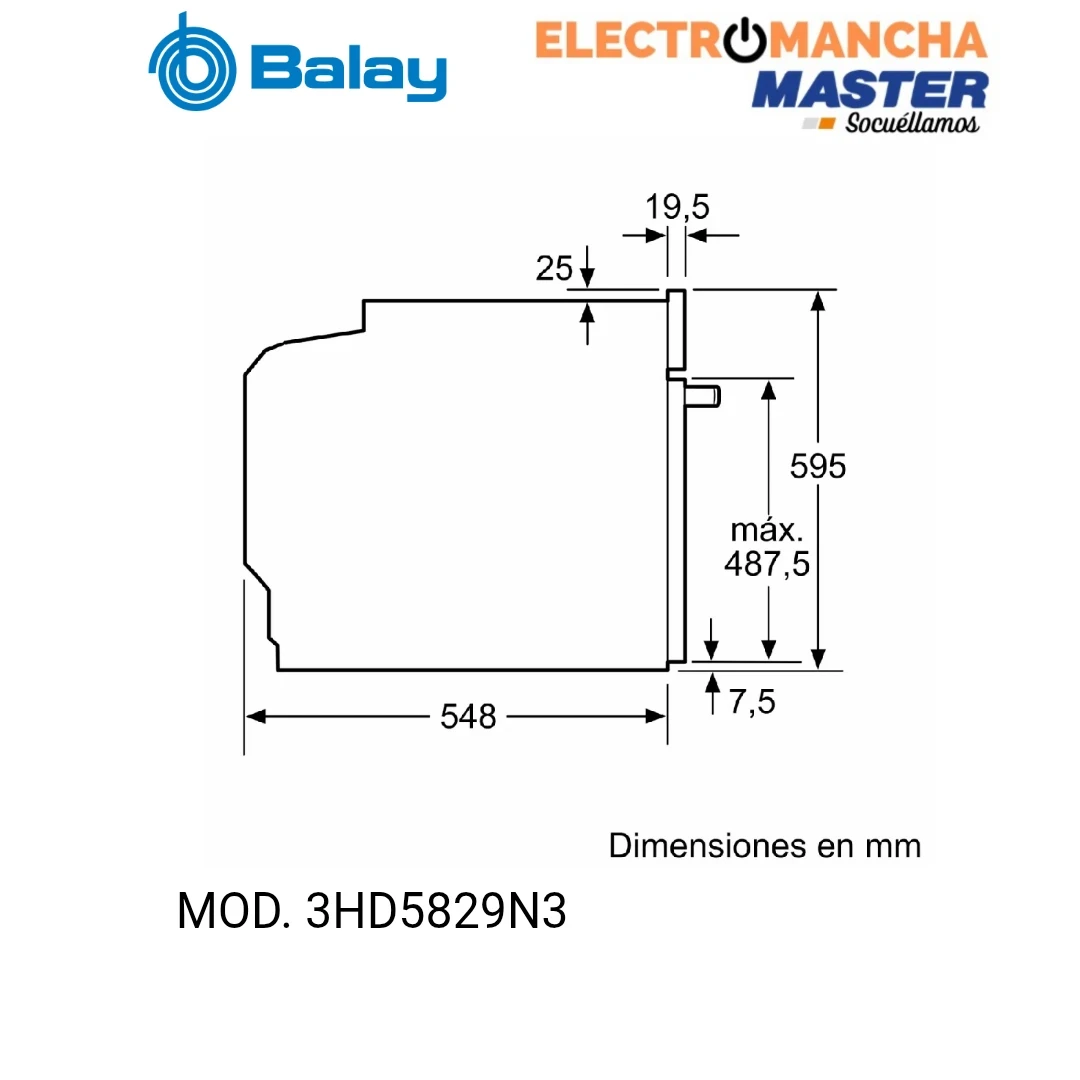 HORNO CON VAPOR BALAY 3HD5829N3 PIROLITICO CRISTAL NEGRO 10