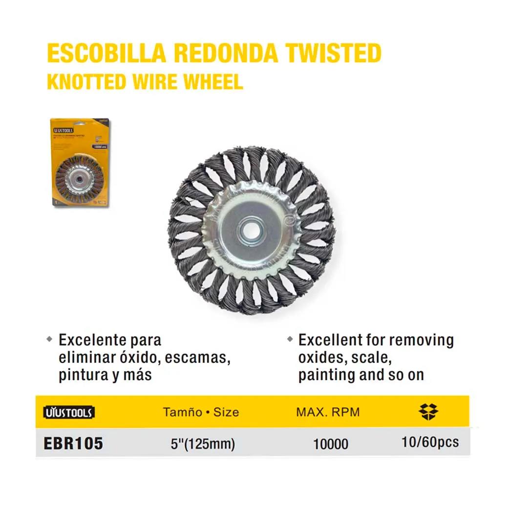 ESCOBILLA REDONDA PLA UYUST Twisted 5" (125mm)