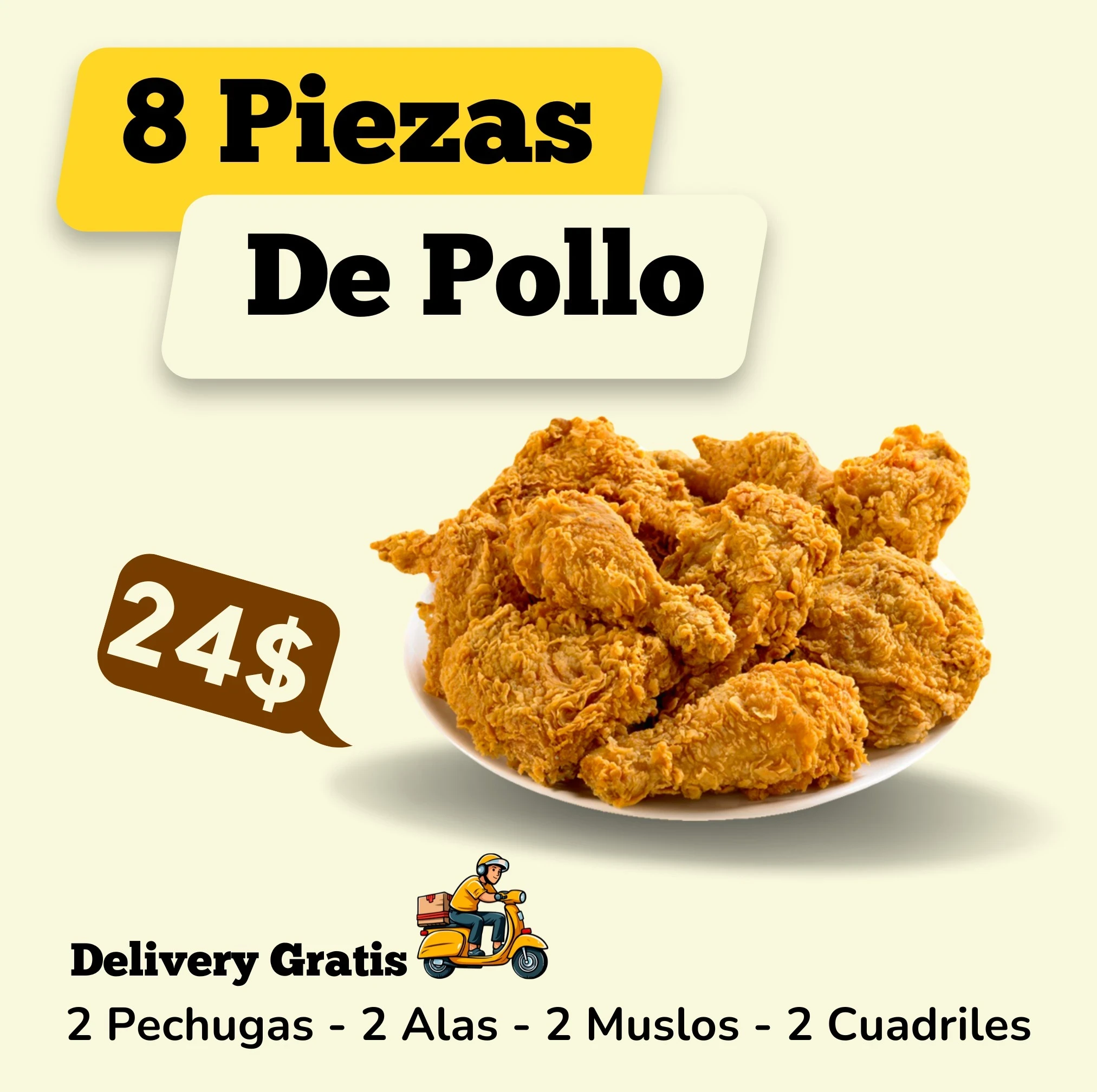 8 Piezas Grandes