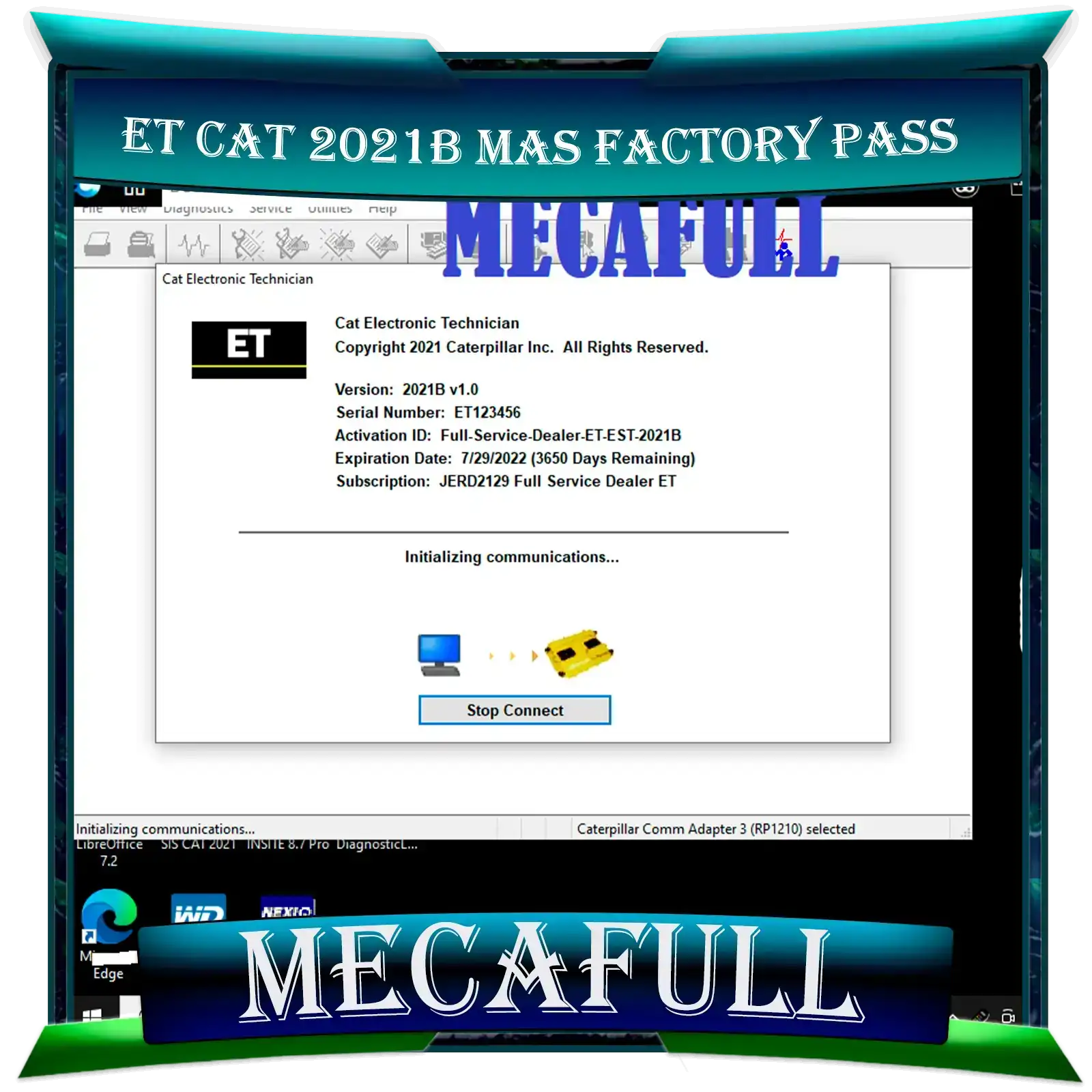ET CATERPILLAR 2021B + FACTORY PASWORD
