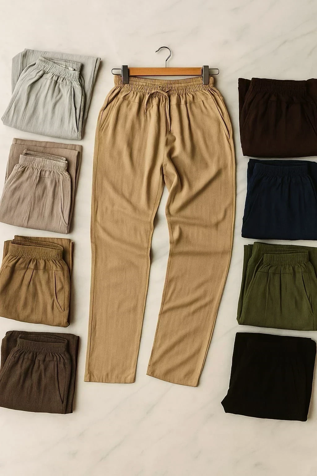 PANTALONES RECTOS LINO