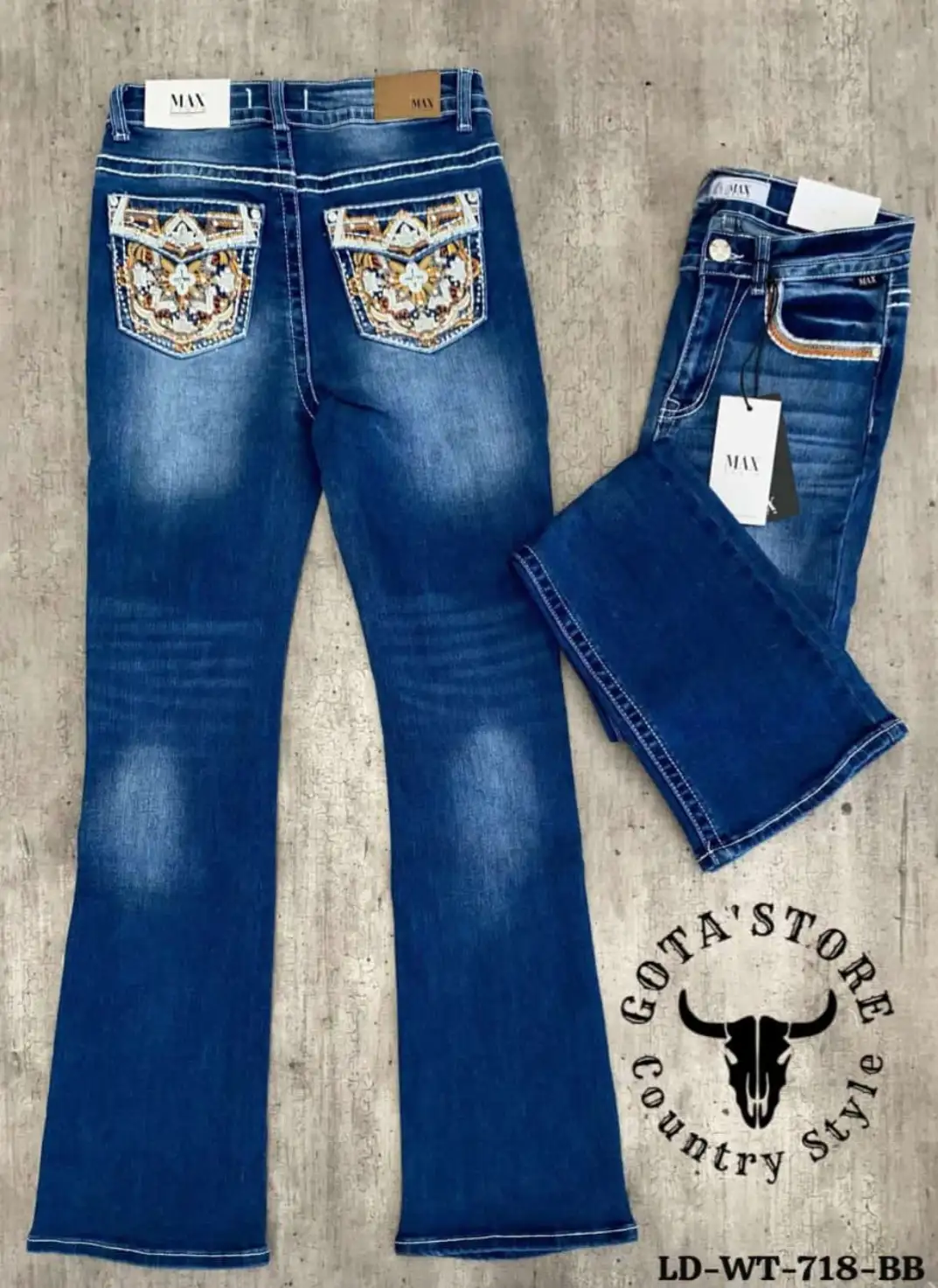 PANTALON BORDADO PIEDRAS