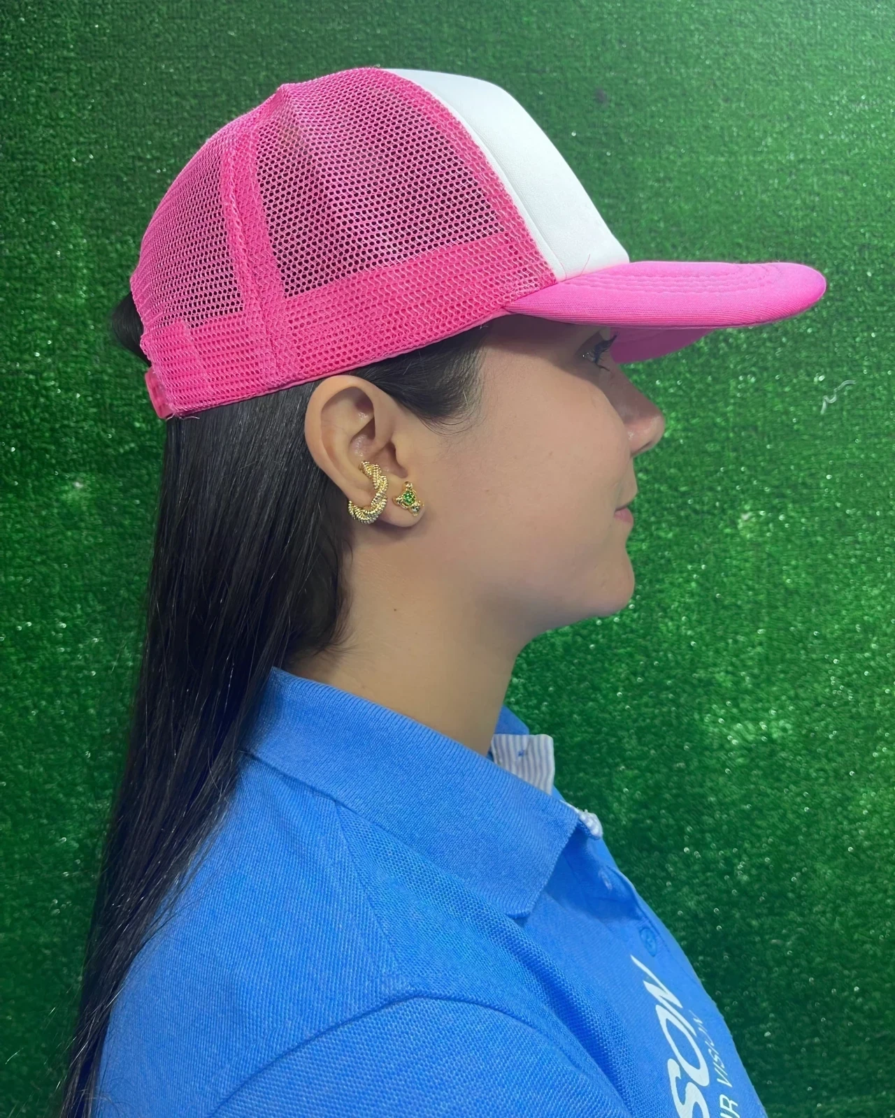 Gorra En Malla Frente Blanco