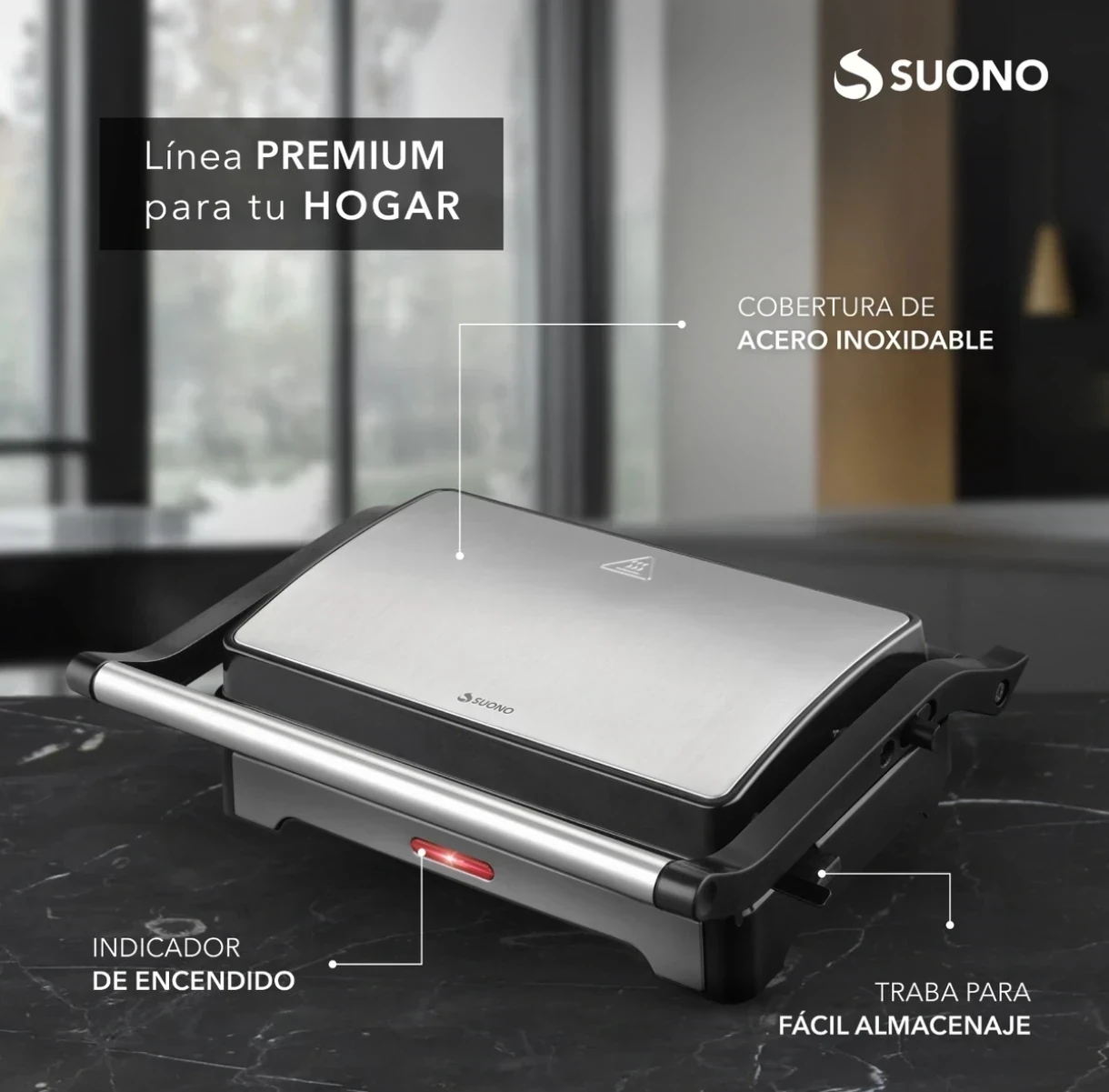 Sandiwechera SUONO Panini parrilla 1000w antiadherente  2