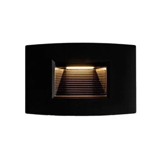 LUMINARIA LED GRADA/PARED NEGRO 3W IP65 2