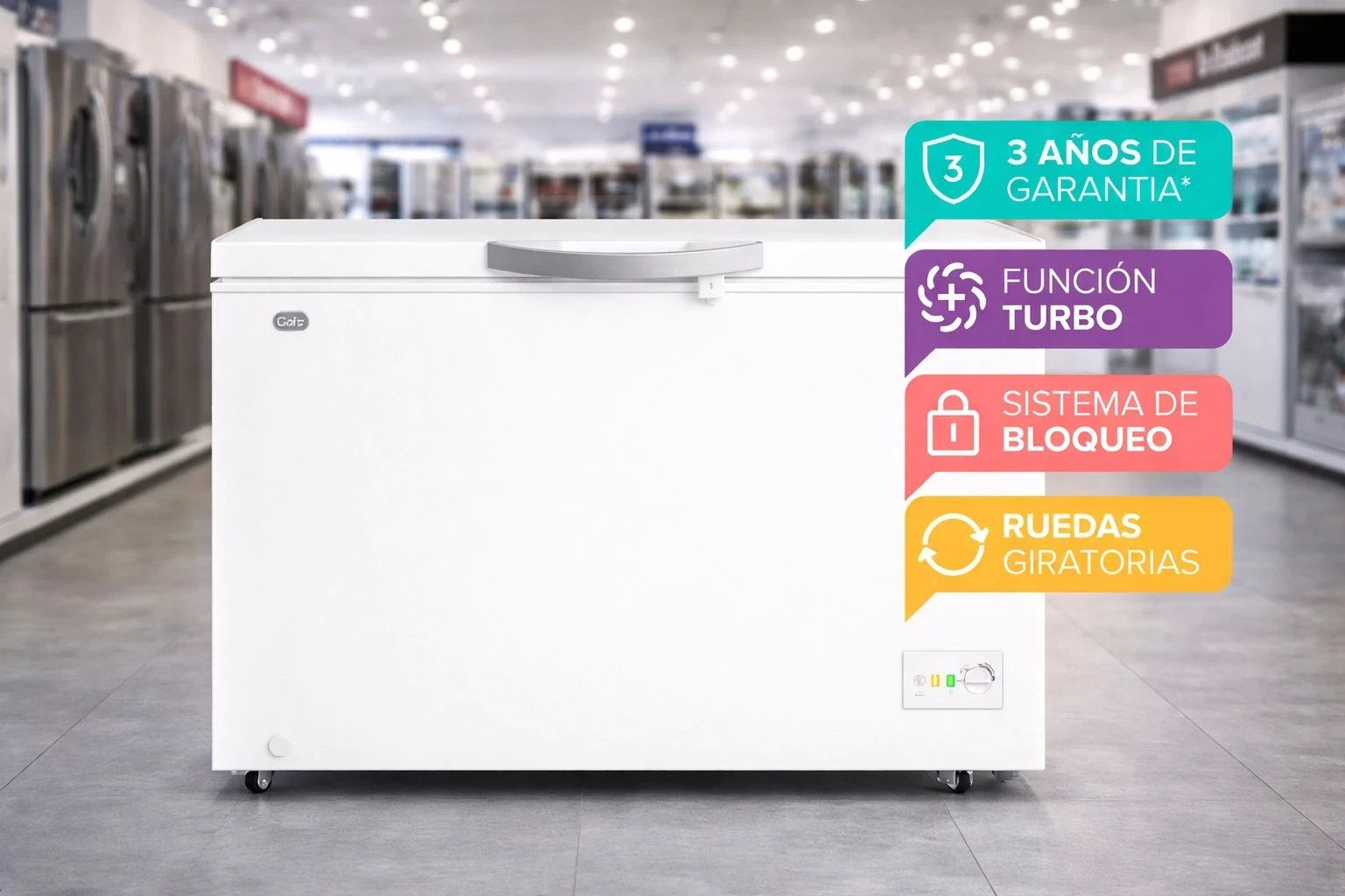 FREEZER GAFA 200LTS BLANCO FUNCION TURBO 